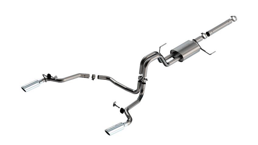 Borla 21-22 Ford F-150 Powerboost 3.5L V6 2WD & 4WD 4DR 3in, 2.25in S-TYPE Catback w/ Chrome Tip