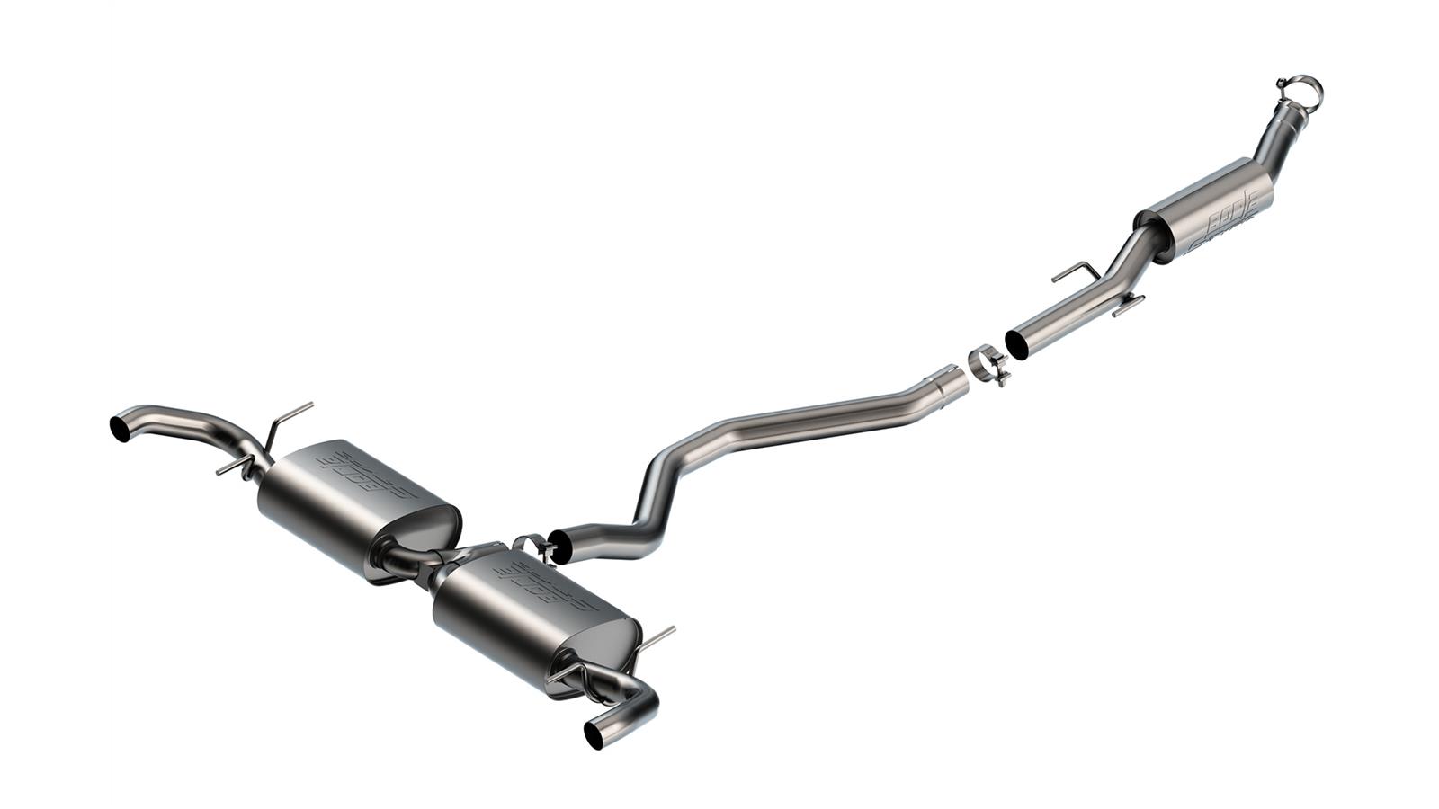 Borla 140977BC 16-C INFINITI Q50 3.0L S-TYPE CAT-BACK EXHAUST SYSTEM W/BLK CHROME TIPS main image 0
