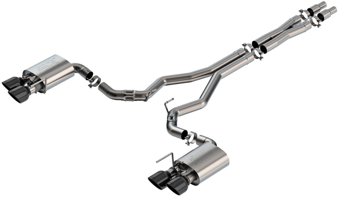 Borla 2024 Ford Mustang Dark Horse 5.0L V8 w/Active Exhaust ATAK Cat-Back Exhaust System - BC Tips