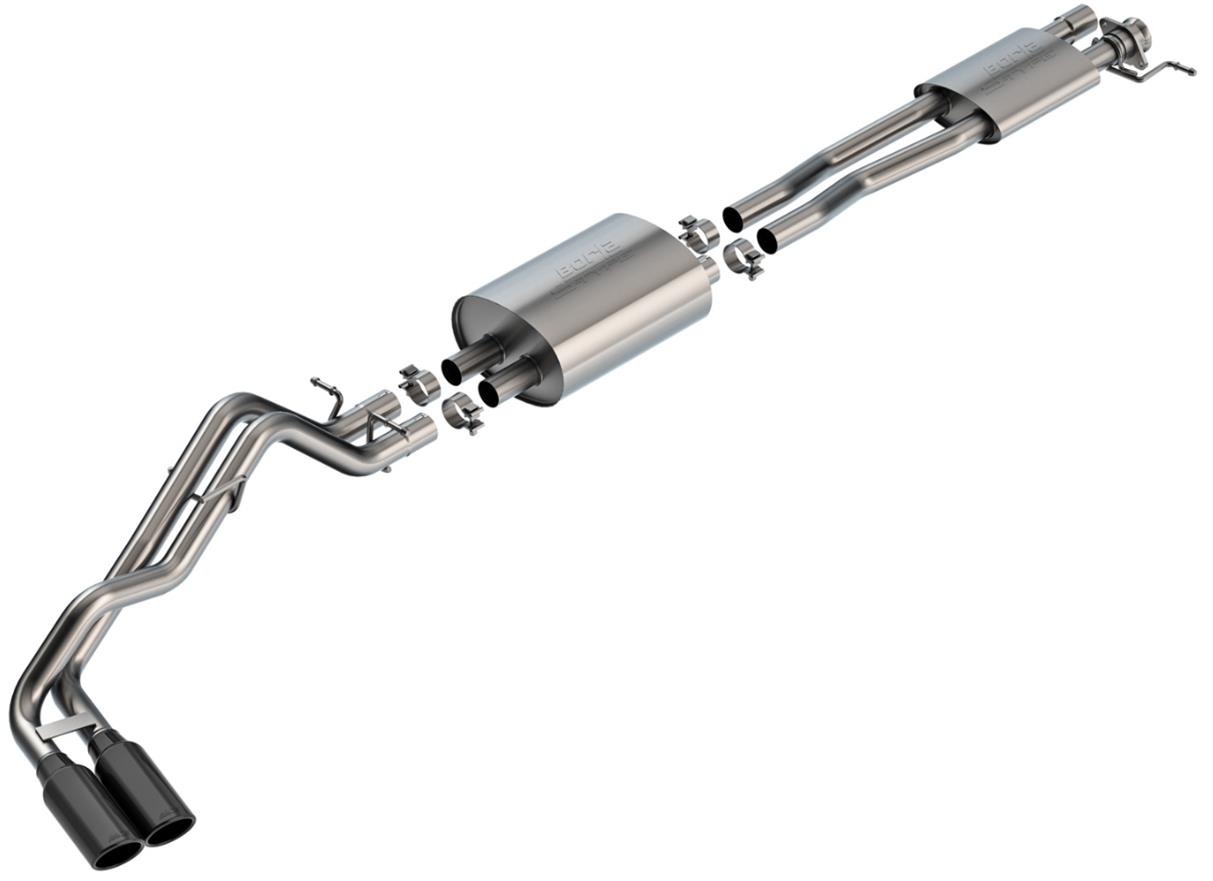 Borla 24-25 Ford Ranger XLT Side Exit S-type Exhaust w/ Black Chrome Tips