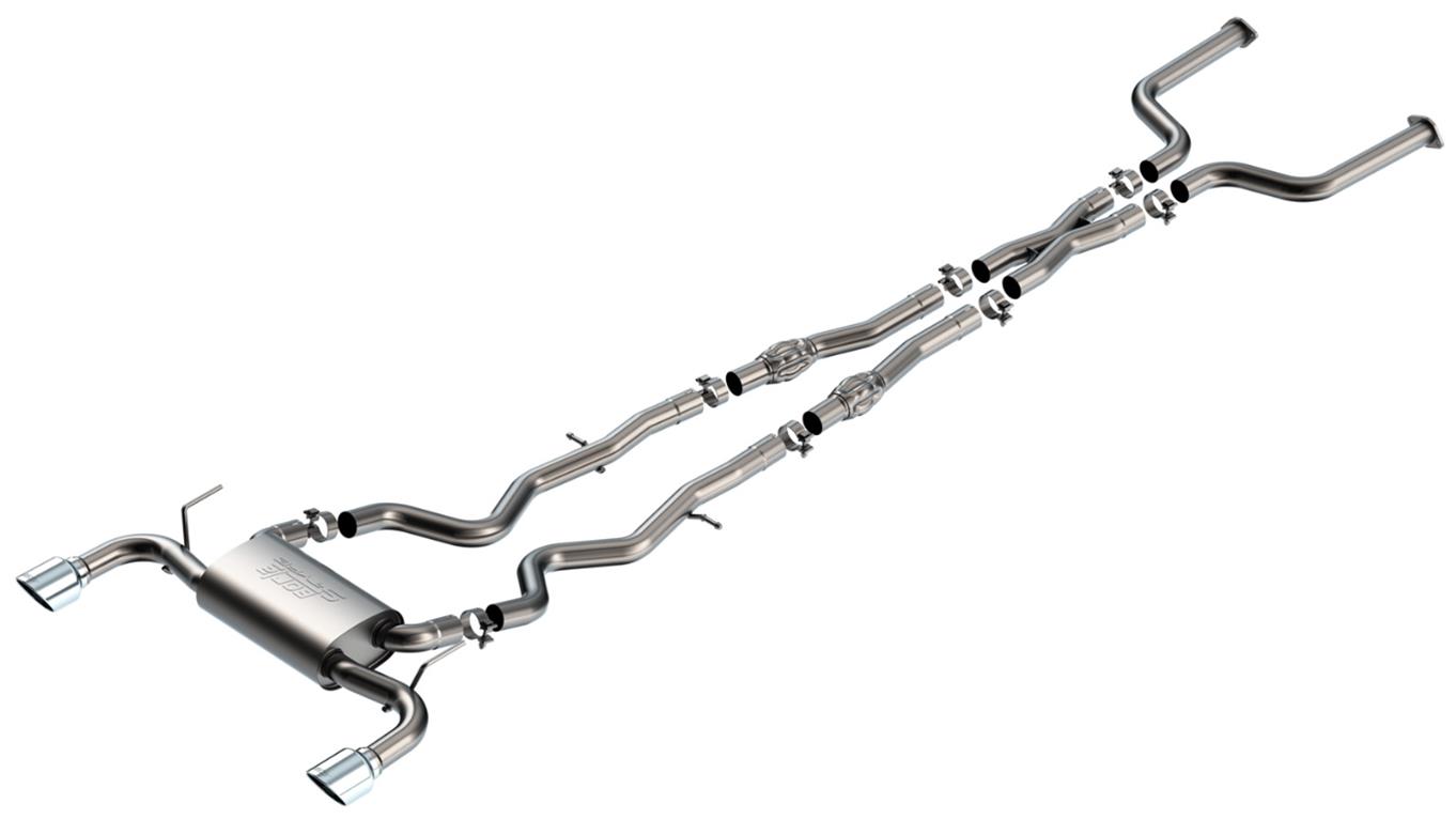 Borla 16-24 Infinity Q50 (Auto V6) S Type Cat Back - Chrome Tip