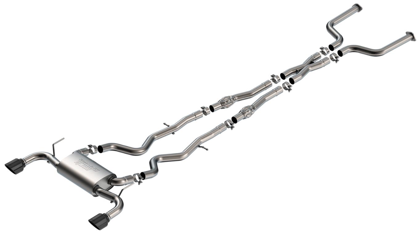 Borla 16-24 Infinity Q50 (Auto V6) S Type Cat Back - Black Chrome Tip