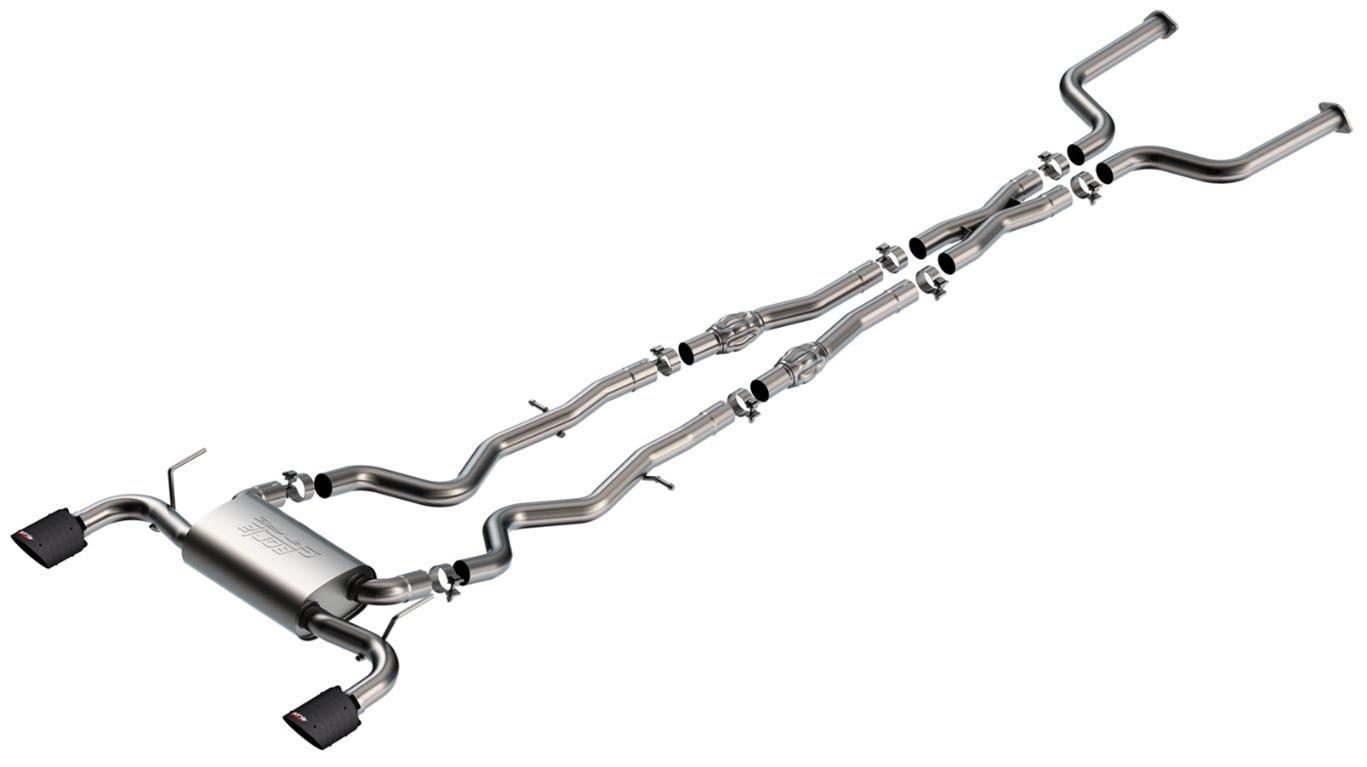 Borla 16-24 Infinity Q50 (Auto V6) S Type Cat Back - Carbon Fiber Black Anodized Tip
