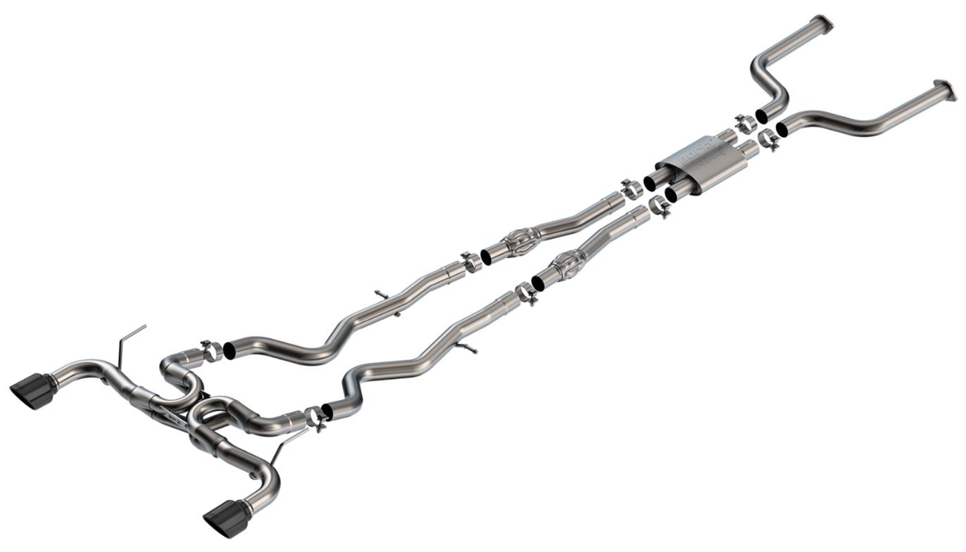 Borla 16-24 Infinity Q50 (Auto V6) ATAK Cat Back - 4.5in Black Chrome Tip