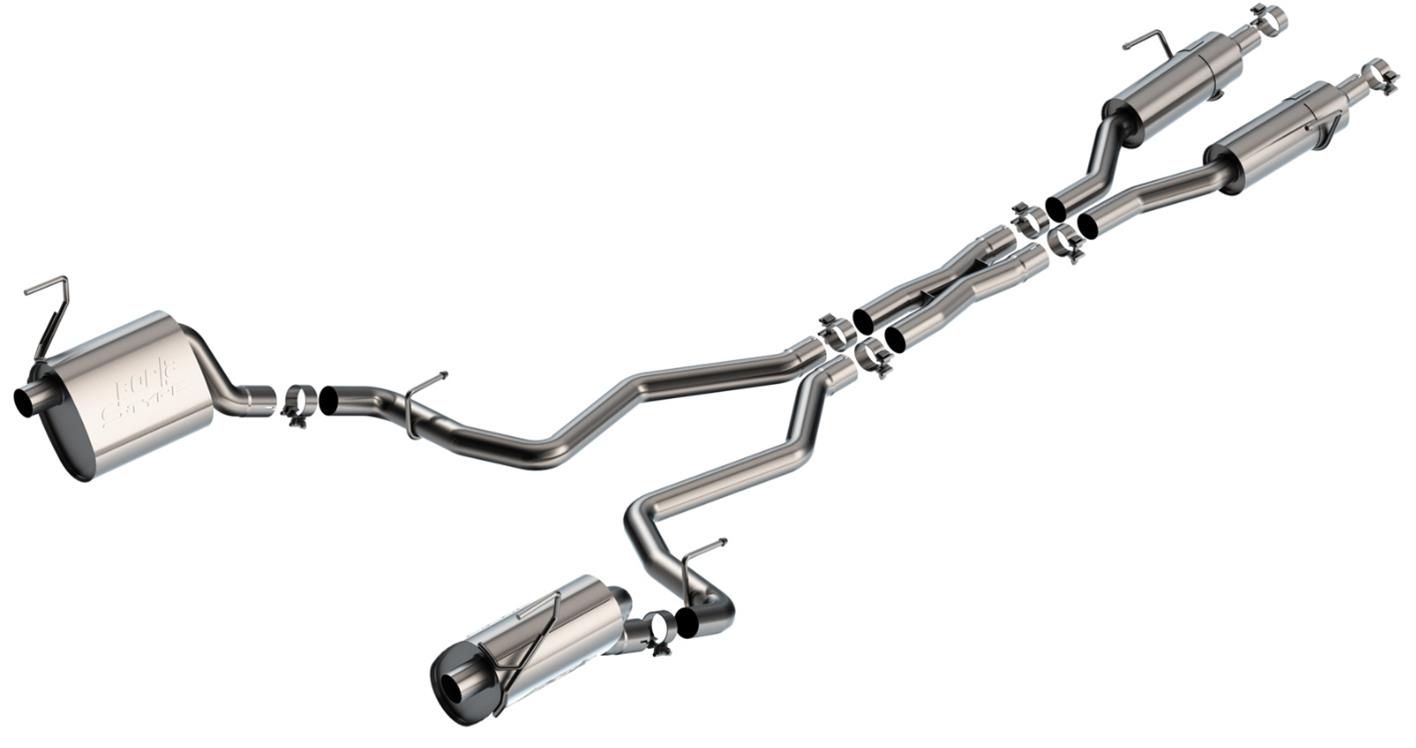 Borla 21-24 Jeep Grand Cherokee 5.7L S-Type Cat-Back - Factory Valance Tips