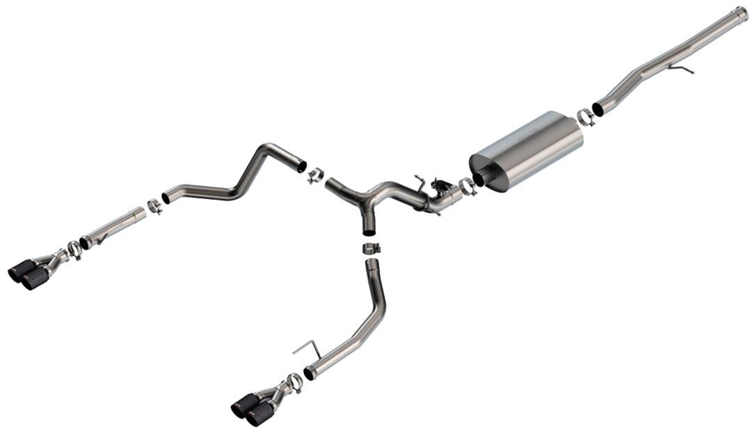 Borla 2024 Chevy Silverado 1500 6.2L V8 Touring Catback Exhaust w/ Simulator - CF Black Anodized