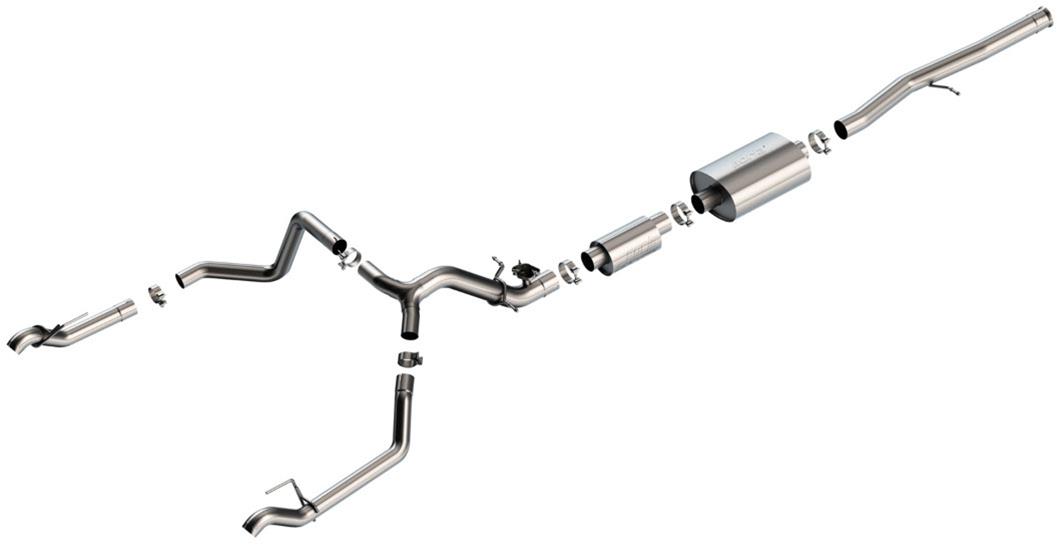 Borla 2024 Chevy Silverado 1500 6.2L V8 S-Type Catback Exhaust w/ Simulator (Use Fact. Fascia Tips)