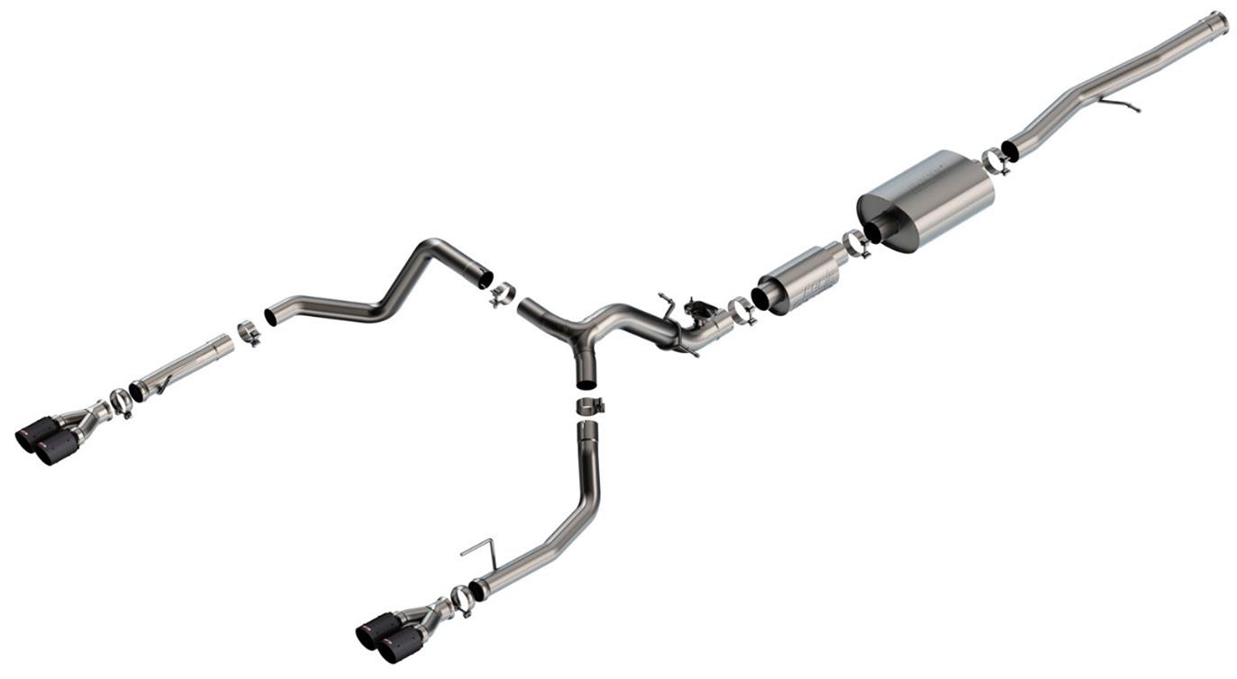Borla 2024 Chevy Silverado 1500 6.2L V8 S-Type Catback Exhaust w/ Simulator - CF Black Anodized