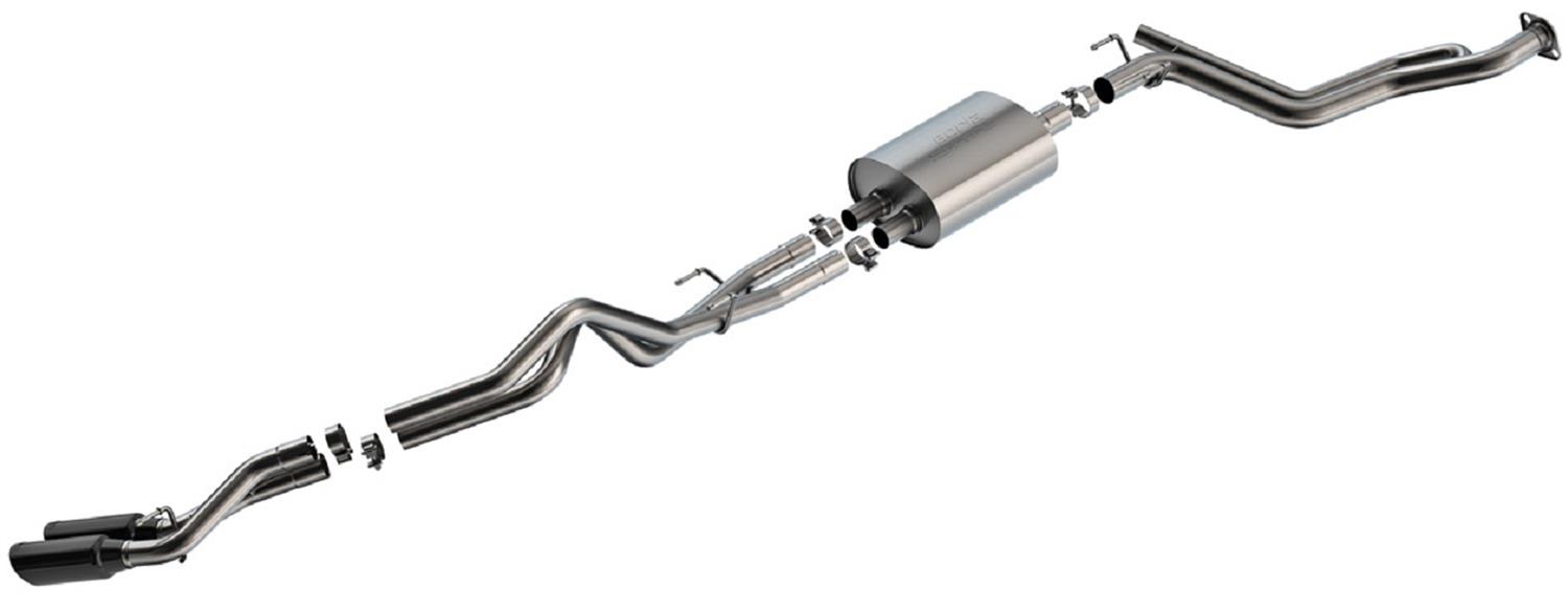 Borla 2024+ Toyota Tacoma (Coil Springs Only) S Type Catback System - Black Chrome Tip