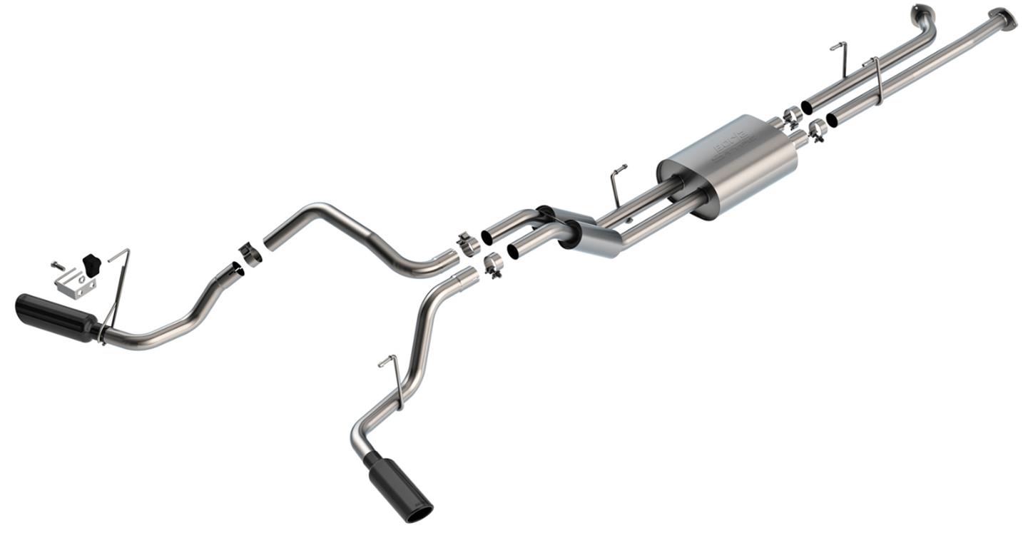 Borla 07-08 Toyota Tundra 5.7L S-Type Cat-Back Exhaust - 4in Black Chrome Tips