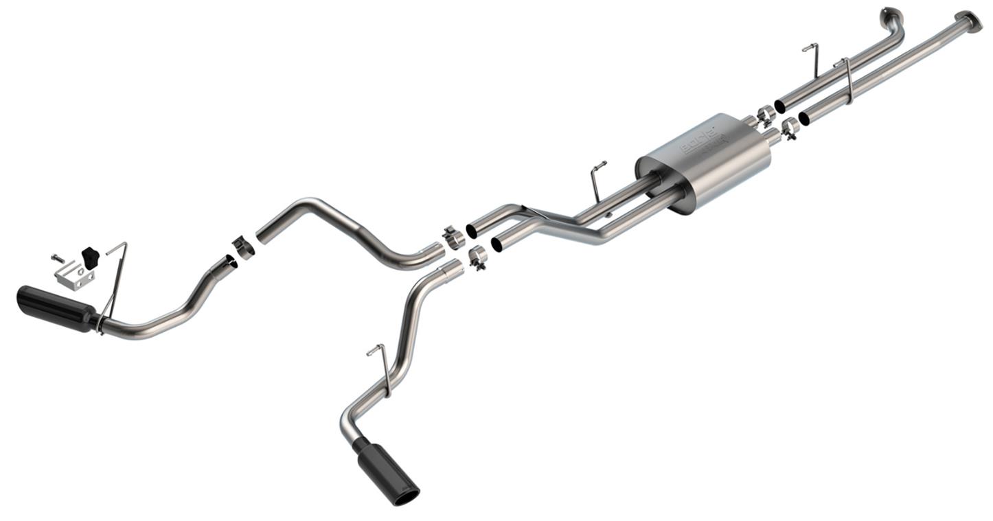 Borla 07-08 Toyota Tundra 5.7L ATAK Cat-Back Exhaust - 4in Black Chrome