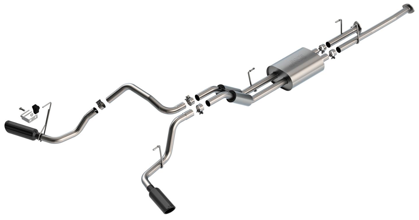 Borla 09-21 Toyota Tundra 5.7L S-Type Cat-Back Exhaust - 4in Black Chrome Tips