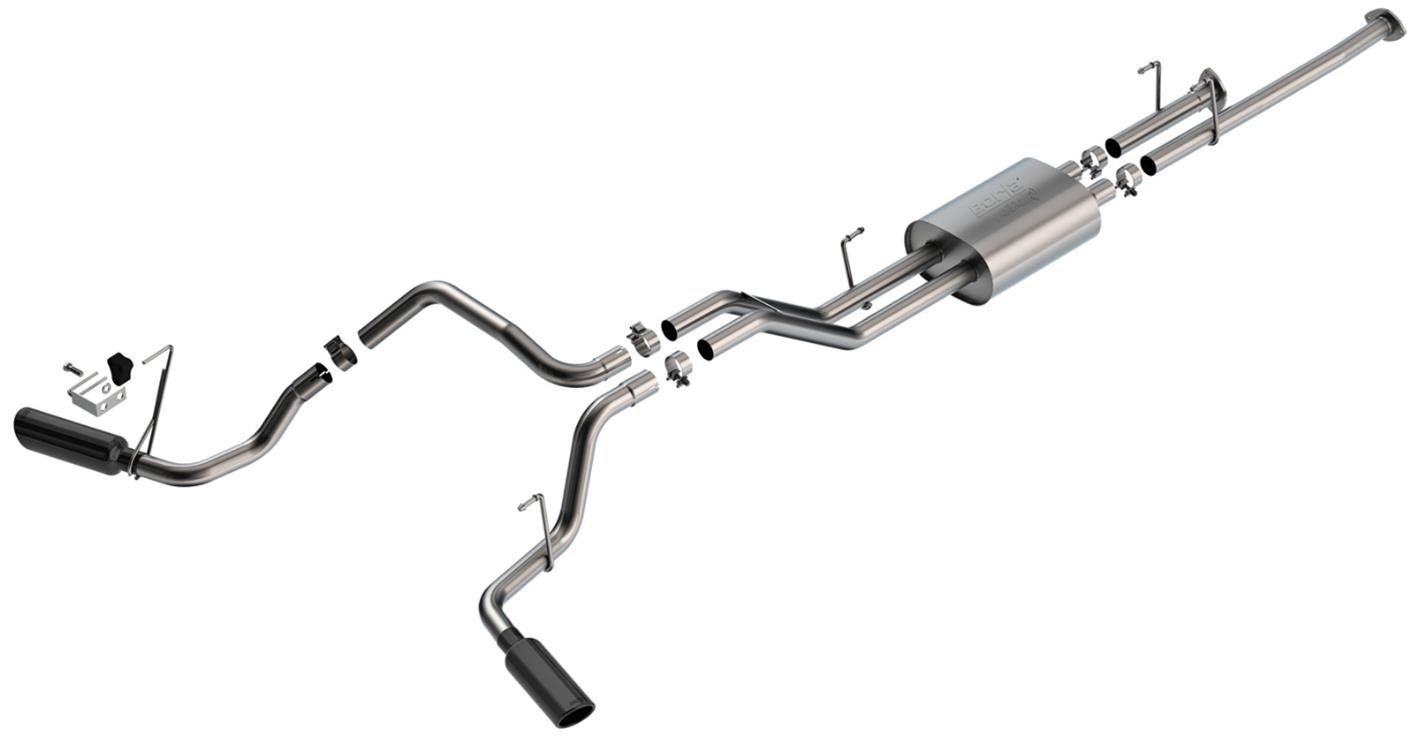 Borla 09-21 Toyota Tundra 5.7L ATAK Cat-Back Exhaust - 4in Black Chrome Tips