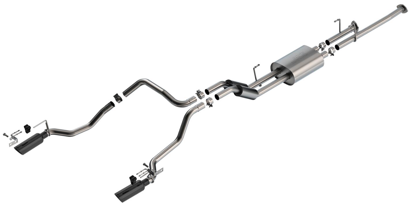 Borla 09-13 Toyota Tundra 4.6L/5.7L S-Type Cat-Back Exhaust - Black Chrome Tips