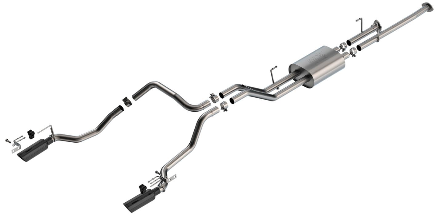 Borla 09-13 Toyota Tundra 4.6L/5.7L ATAK Cat-Back Exhaust - Black Chrome Tips