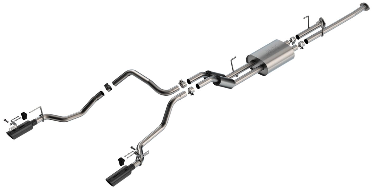 Borla 14-21 Toyota Tundra 4.6L/5.7L S-Type Cat Back Exhaust - 4in Black Chrome Tips