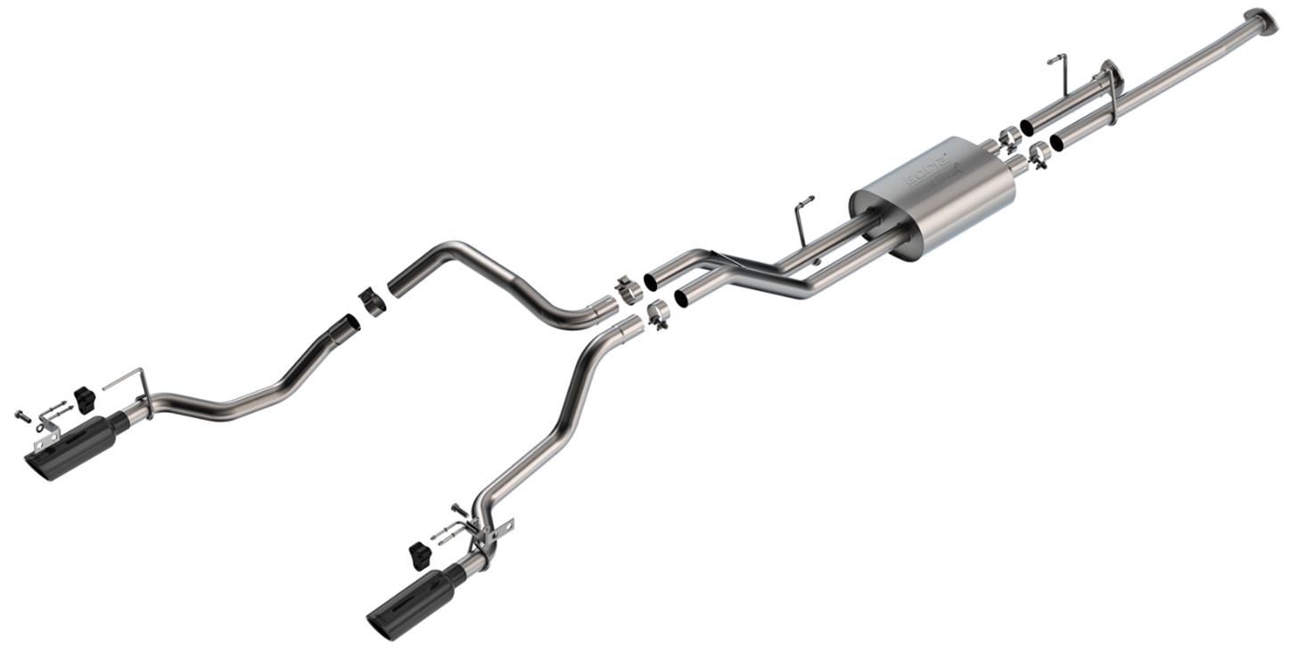 Borla 14-21 Toyota Tundra 4.6L/5.7L ATAK Cat Back Exhaust - 4in Black Chrome Tips