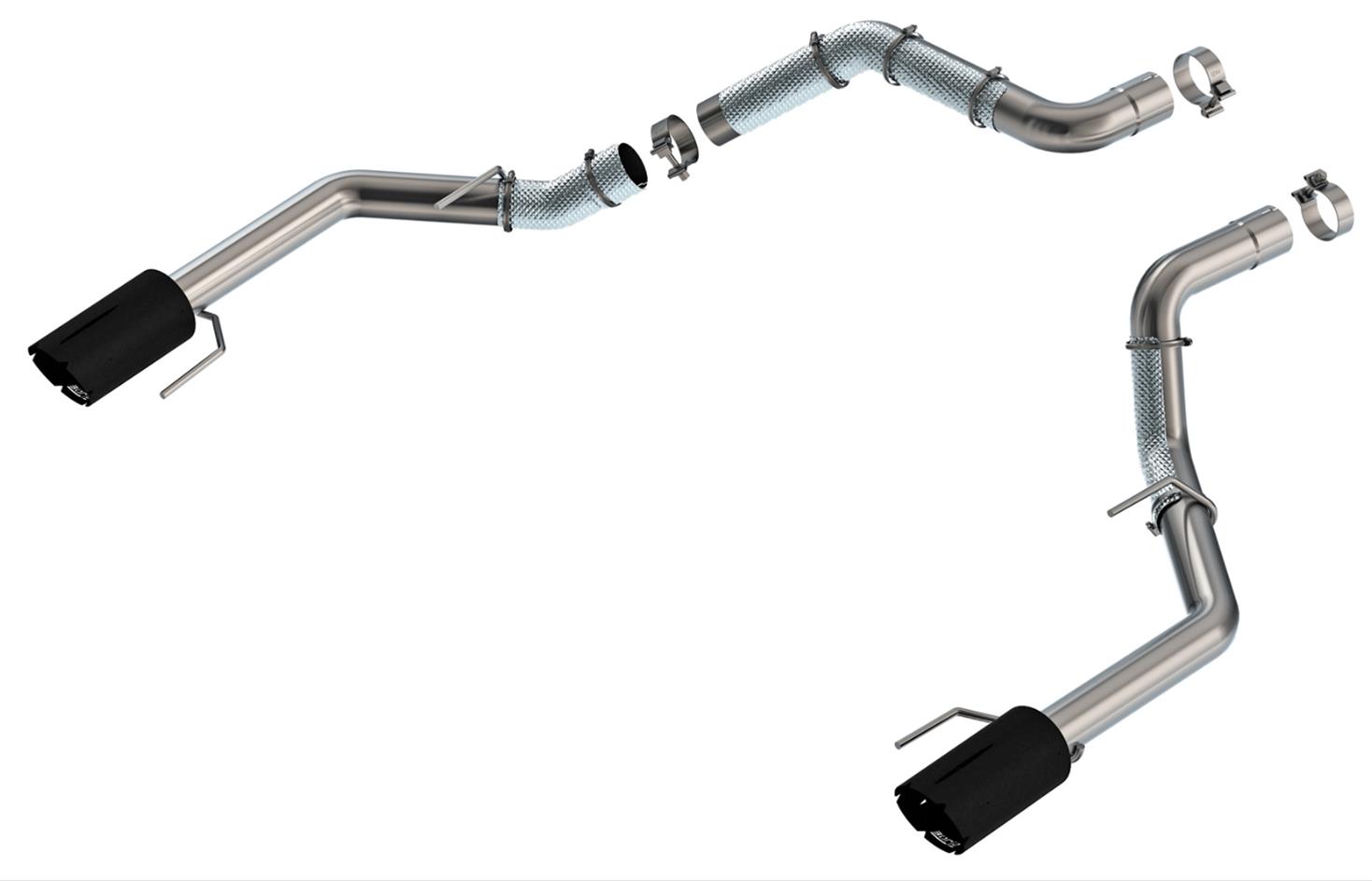 Borla 21-25 F-150 Ford Raptor 3in Tail Pipe Kit 5in Tip - Brawler Ceramic Black