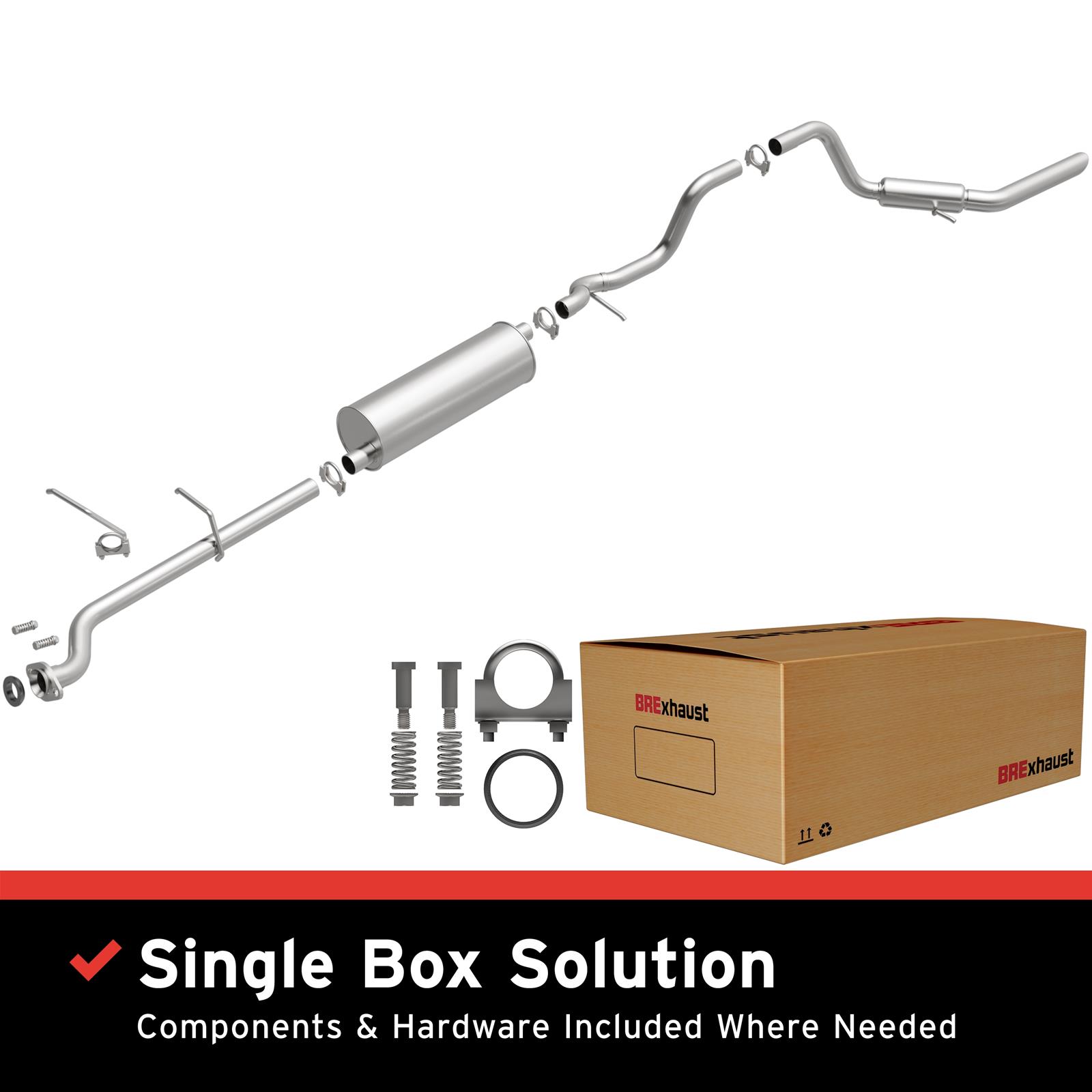 BRExhaust Direct-Fit Exhaust Systems for 2006-2010 EXPLORER, MOUNTAINEER, 2007-2010 EXPLORER SPORT TRAC - 106-0088 Systems, Direct-Fit, Cat-back, Single, Steel, Aluminized, Rear Exit, Ford, Mercury, Kit