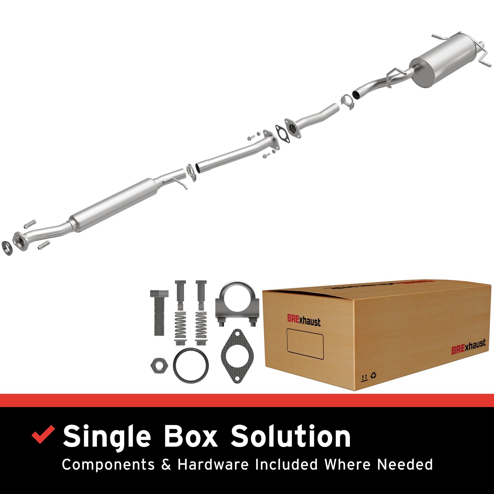 BRExhaust Direct-Fit Exhaust Systems for 2006-2008 FORESTER - 106-0094 Systems, Direct-Fit, Cat-back, Single, Steel, Aluminized, Rear Exit, Subaru, Kit
