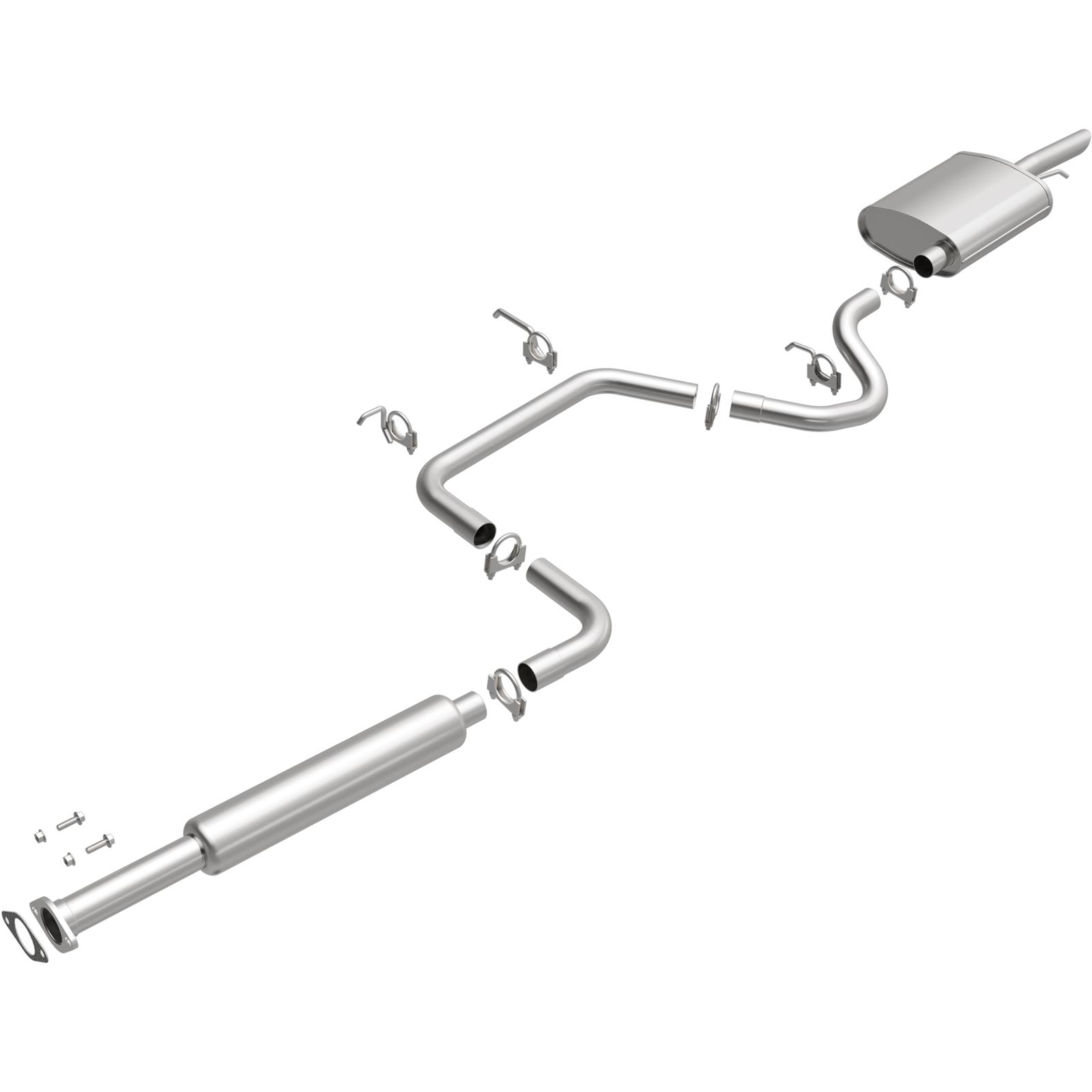 BRExhaust Direct-Fit Exhaust Systems for 1997-2005 CENTURY, 1997-2002 GRAND PRIX - 106-0199 Systems, Direct-Fit, Cat-back, Single, Steel, Aluminized, Rear Exit, Buick, Pontiac, Kit