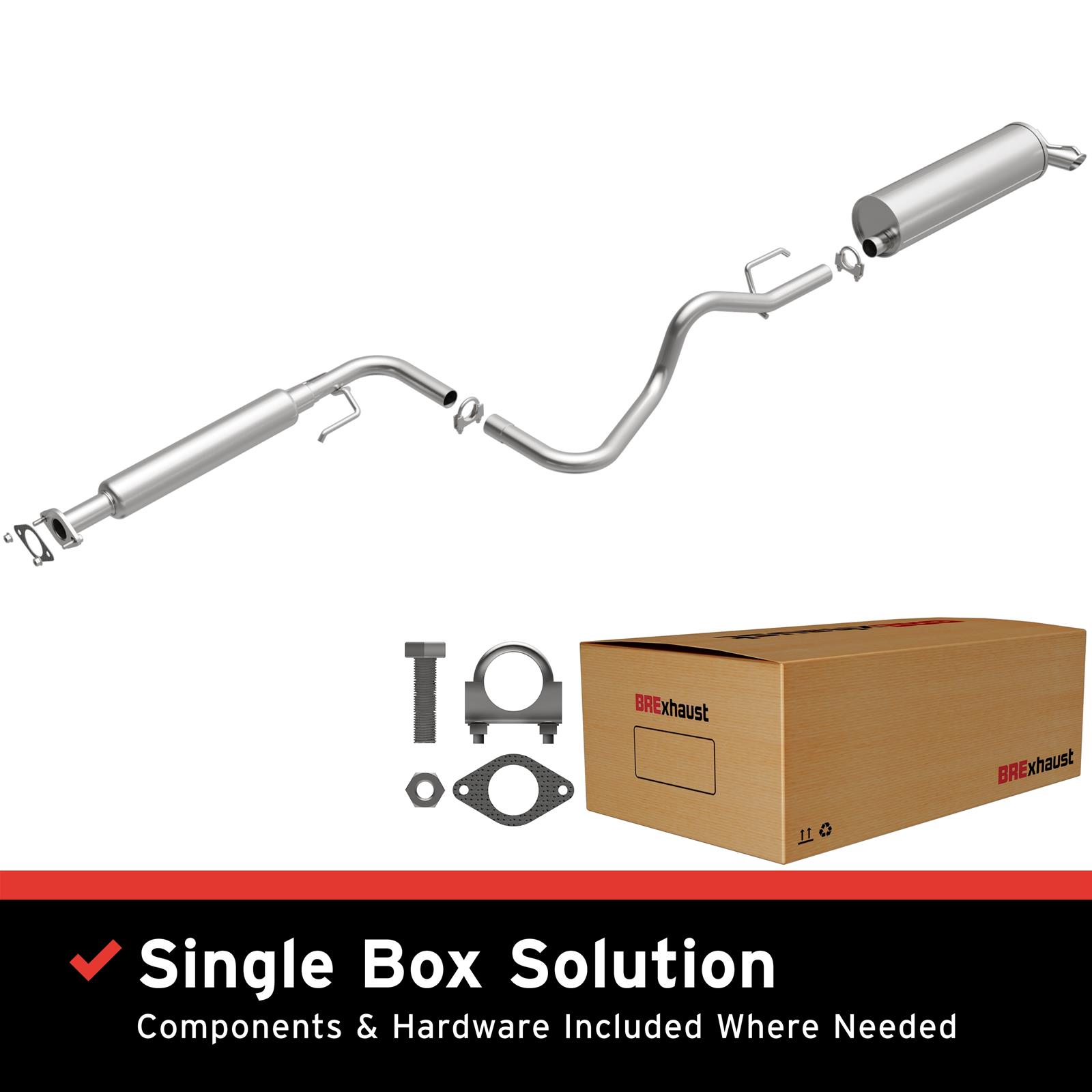 BRExhaust Direct-Fit Exhaust Systems for 2005-2007 ION - 106-0204 Systems, Direct-Fit, Cat-back, Single, Steel, Aluminized, Rear Exit, Saturn, Kit thumbnail 3