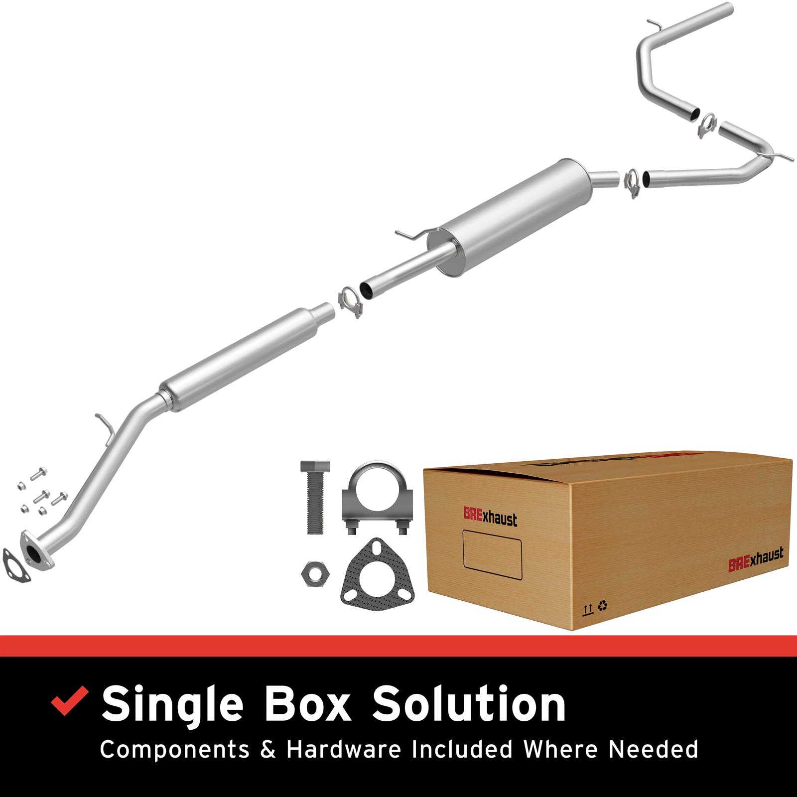 BRExhaust Direct-Fit Exhaust Systems for 1999-2004 ODYSSEY - 106-0218 Systems, Direct-Fit, Cat-back, Single, Steel, Aluminized, Rear Exit, Polished Tip, use on Honda®, Kit thumbnail 2