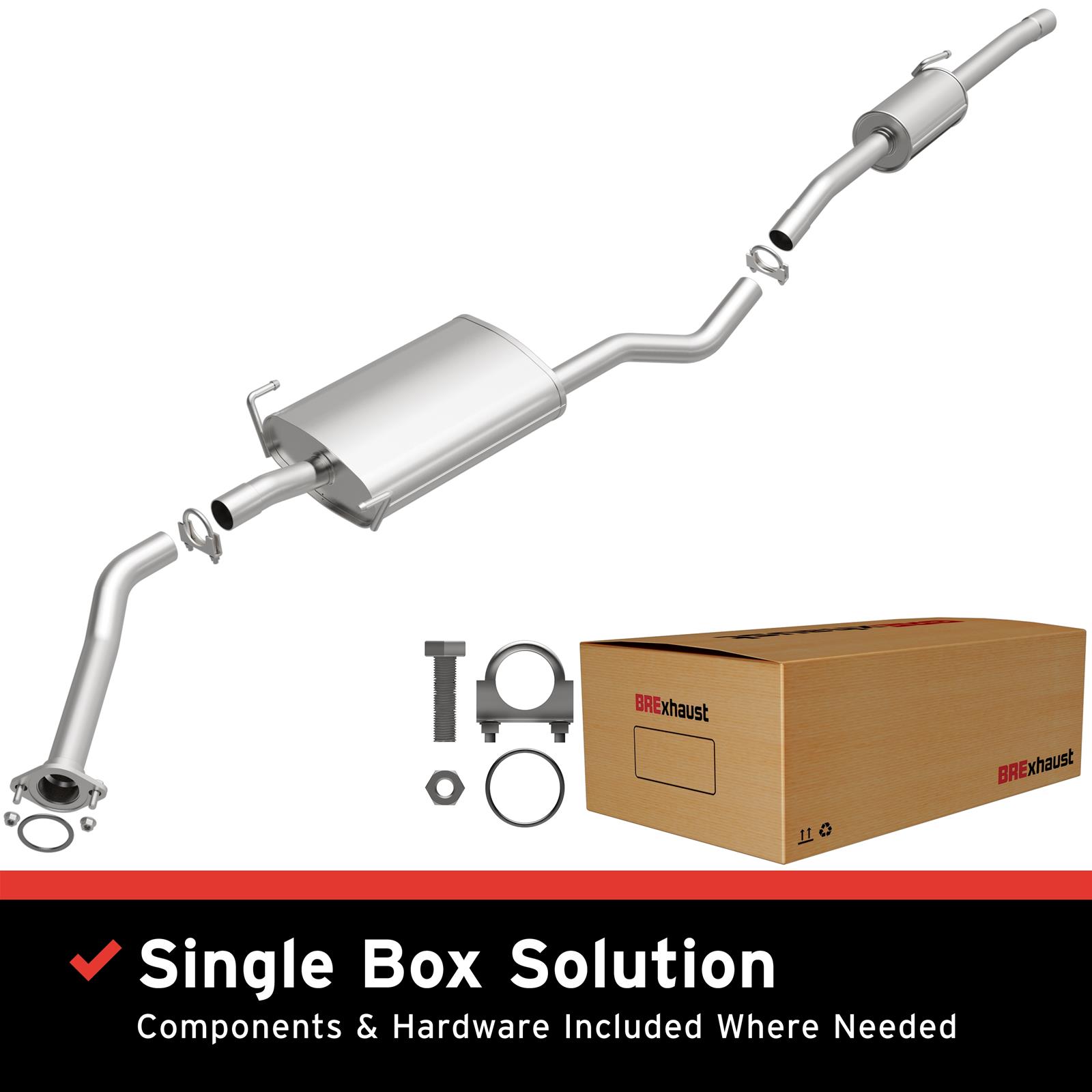 BRExhaust Direct-Fit Exhaust Systems for 1998-2000 SIENNA - 106-0254 Systems, Direct-Fit, Cat-back, Single, Steel, Aluminized, Rear Exit, Toyota, Kit thumbnail 2