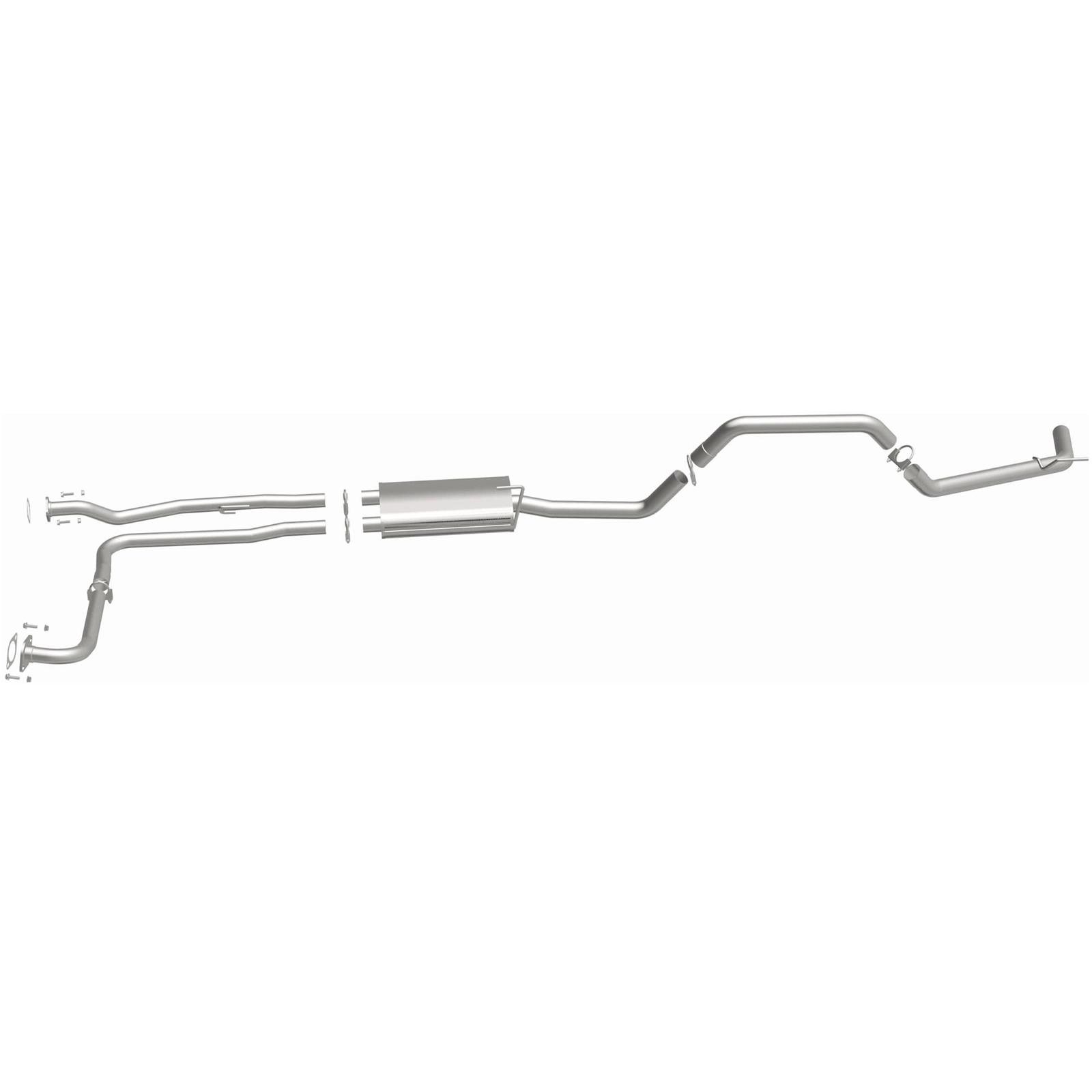 BRExhaust Direct-Fit Exhaust Systems for 2012-2017 NV1500, NV2500, NV3500 - 106-0296 Systems, Direct-Fit, Cat-back, Dual In/Single Out, Steel, Aluminized, Side Exit, Nissan, Kit