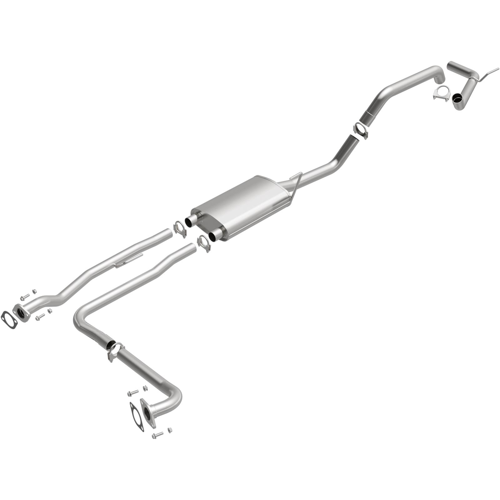 BRExhaust Direct-Fit Exhaust Systems for 2012-2017 NV1500, NV2500, NV3500 - 106-0296 Systems, Direct-Fit, Cat-back, Dual In/Single Out, Steel, Aluminized, Side Exit, Nissan, Kit thumbnail 2