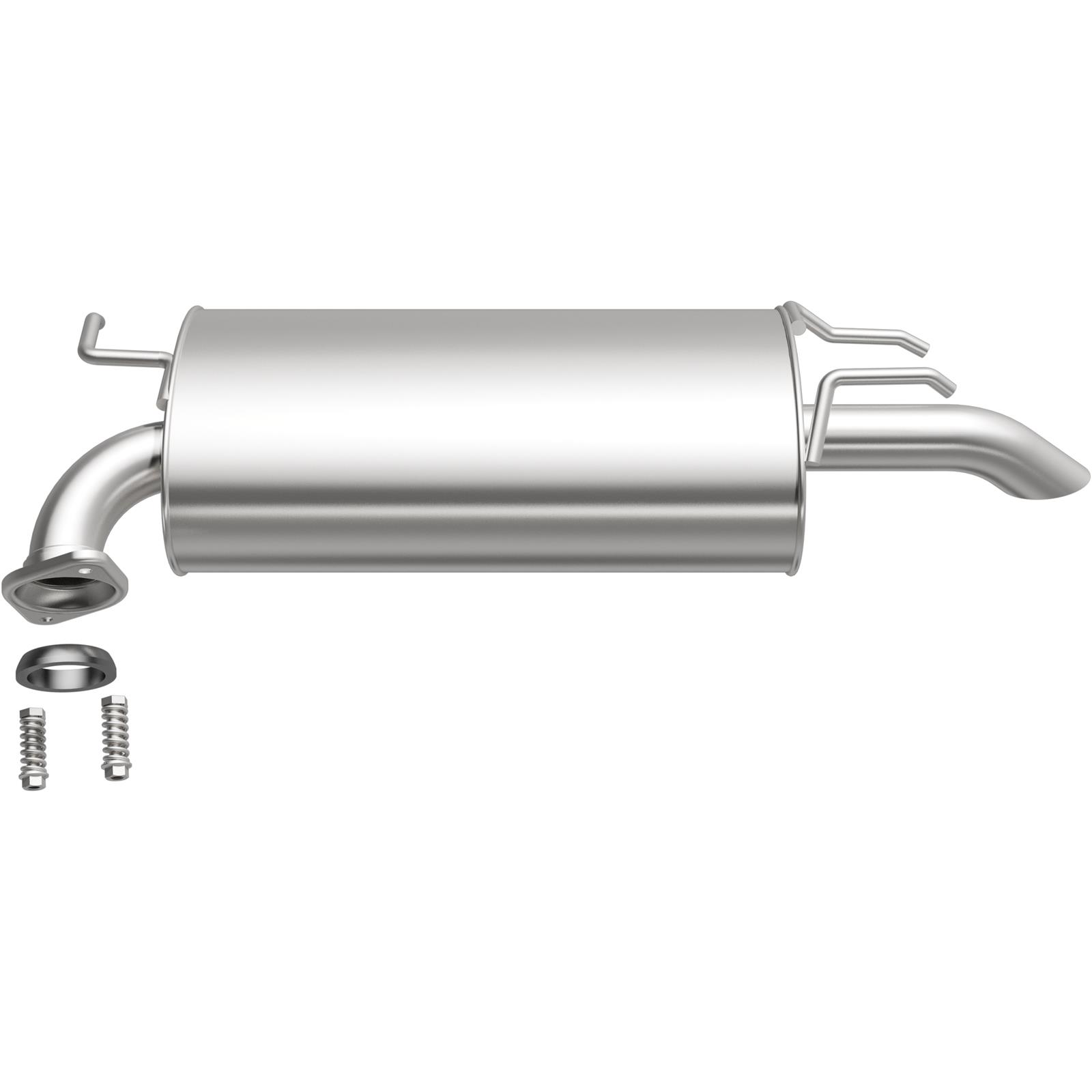 BRExhaust Direct-Fit Steel 2.13 Inch Muffler 106-0308 Mufflers, Direct-Fit, in. Center Inlet/Outlet, Steel, Aluminized, Oval Case, 17.00 in. Case Exterior Length, Lexus, Toyota, Each thumbnail 2