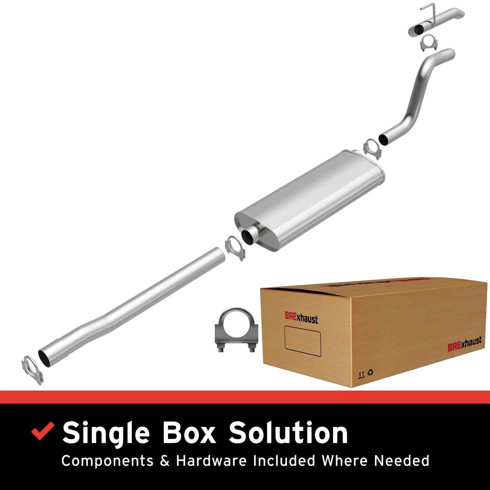 BRExhaust Direct-Fit Exhaust Systems for 2003-2004 GRAND CHEROKEE - 106-0576 Systems, Direct-Fit, Cat-back, Single, Steel, Aluminized, Rear Exit, Jeep, Kit thumbnail 3
