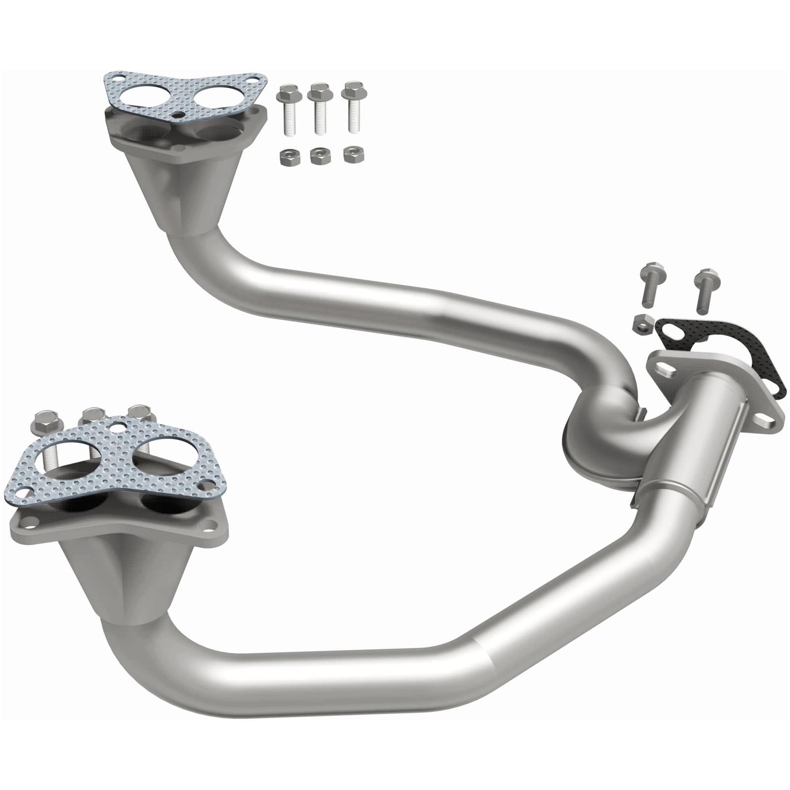 BRExhaust Direct-Fit Intermediate Pipes 107-0022 Exhaust Pipes, Pipes, Stainless Steel, Natural, 1.750 in. O.D., Saab, Subaru, Each