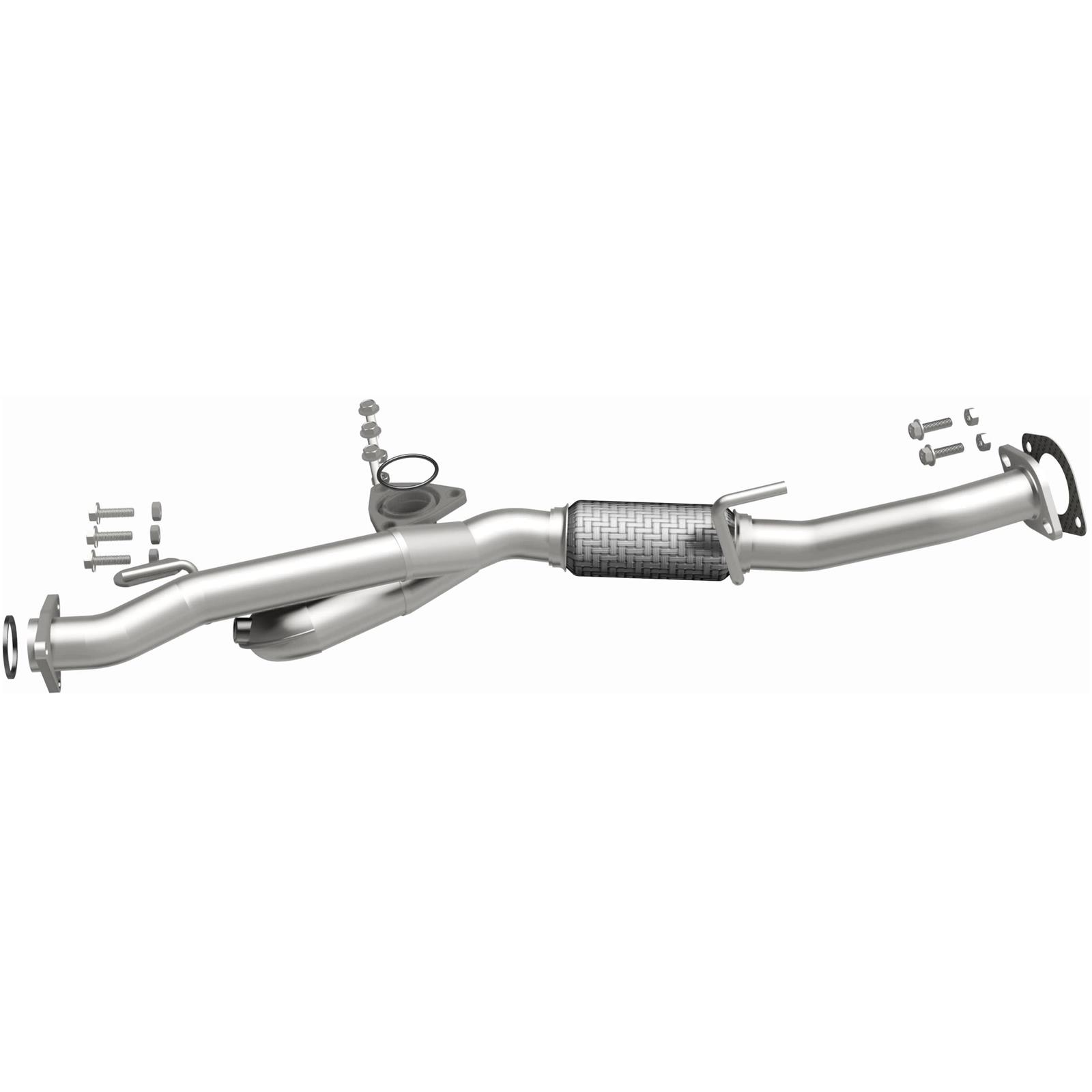 BRExhaust Direct-Fit Intermediate Pipes for 2002-2004 I35, 2002-2003 MAXIMA - 107-0041 Exhaust Pipes, Pipes, Stainless Steel, Natural, 2.000 in. O.D., Infiniti, Nissan, Each