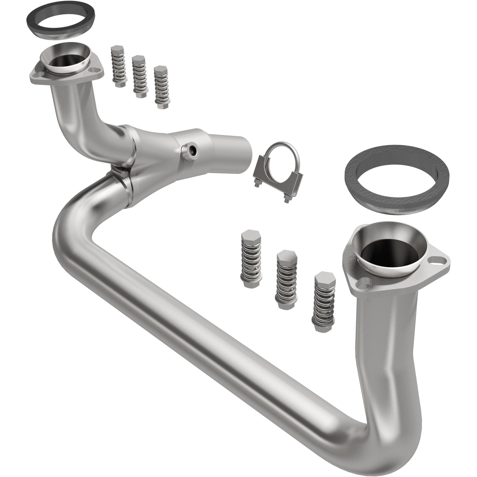 BRExhaust Direct-Fit Intermediate Pipes 107-0175 Exhaust Pipes, Pipes, Stainless Steel, Natural, Chevrolet, GMC, Each