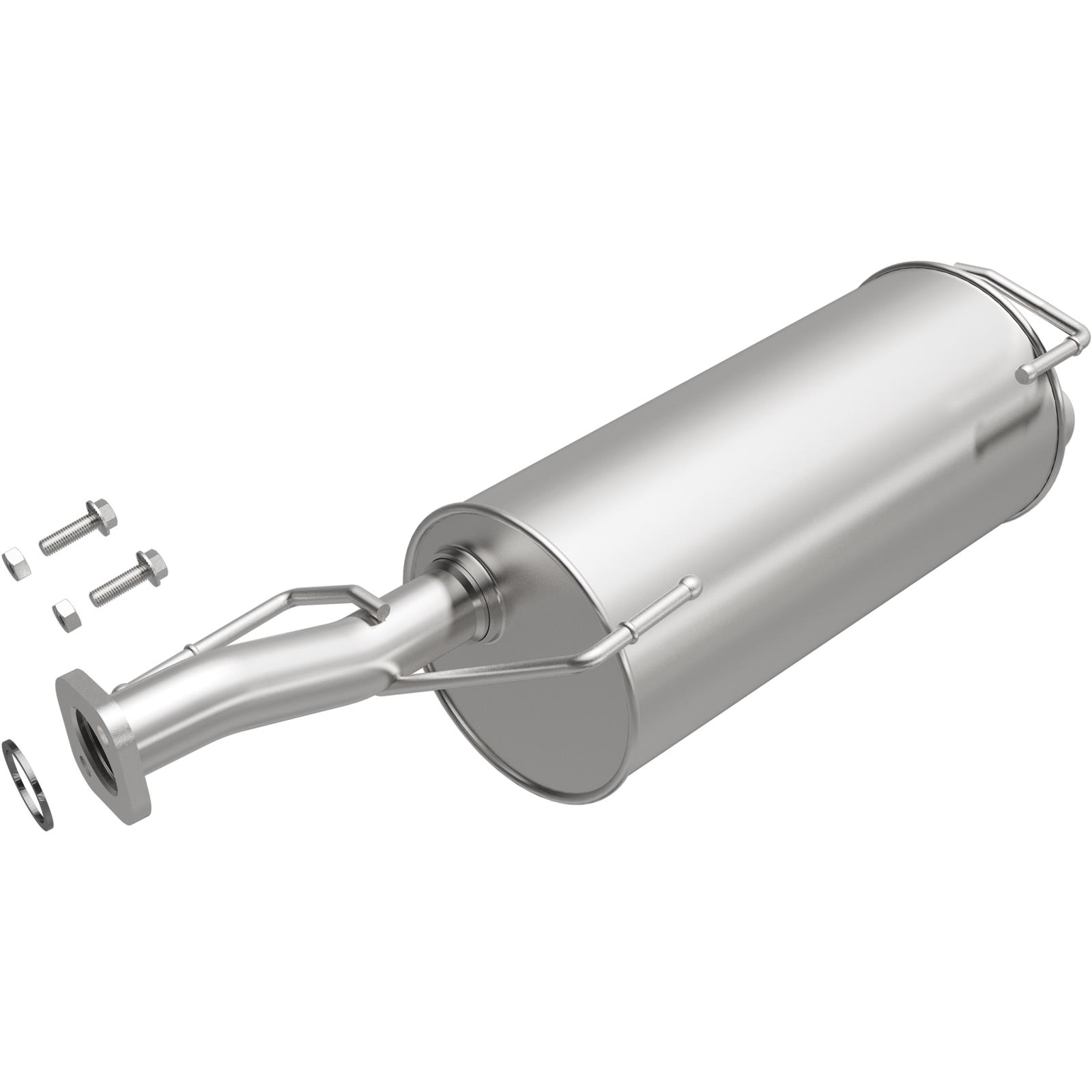 BRExhaust Direct-Fit Steel 2 Inch Muffler 108-0032 Mufflers, Direct-Fit, 2.00 in. Inlet/Outlet, Steel, Aluminized, for Nissan, 1.8L, Each