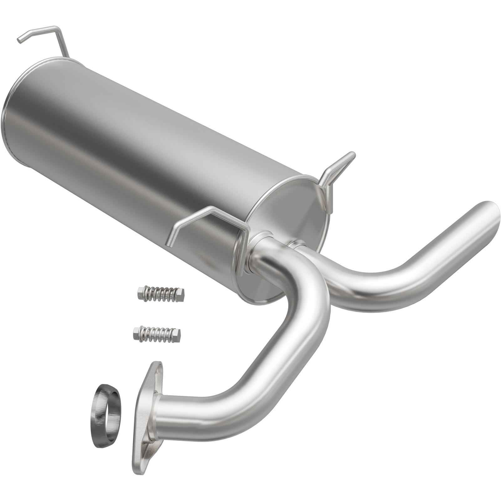 BRExhaust Direct-Fit Steel 2 Inch Muffler 108-0038 Mufflers, Direct-Fit, 2.00 in. Inlet/Outlet, Steel, Aluminized, for Nissan, 1.6L, Each