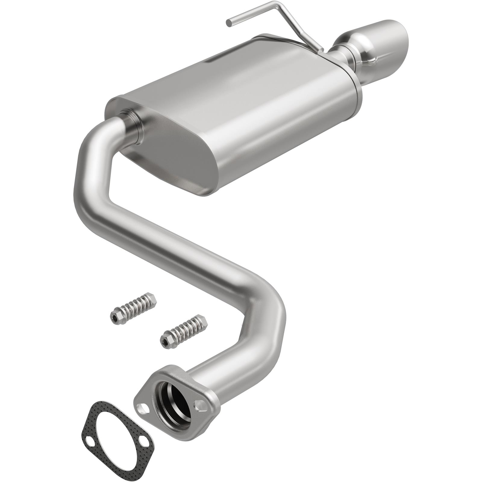BRExhaust Direct-Fit Steel 2 Inch Muffler 108-0040 Mufflers, Direct-Fit, 2.00 in. Inlet/Outlet, Steel, Aluminized, for Nissan, Each