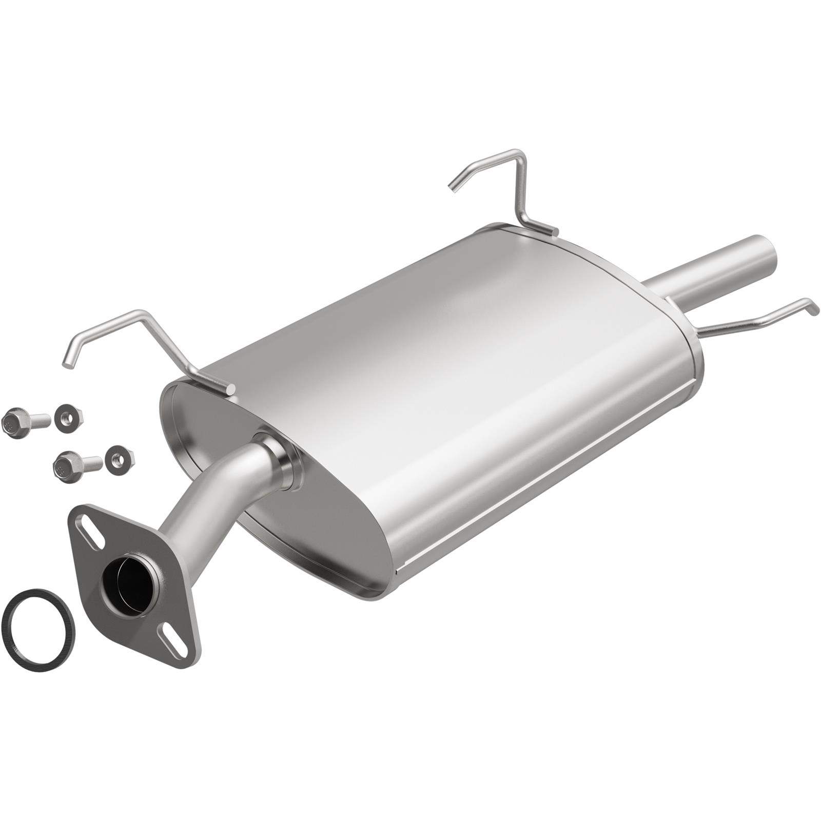 BRExhaust Direct-Fit Steel 1.75 Inch Muffler 108-0044 Mufflers, Direct-Fit, in. Inlet/Outlet, Steel, Aluminized, for Nissan, 1.8L, Each