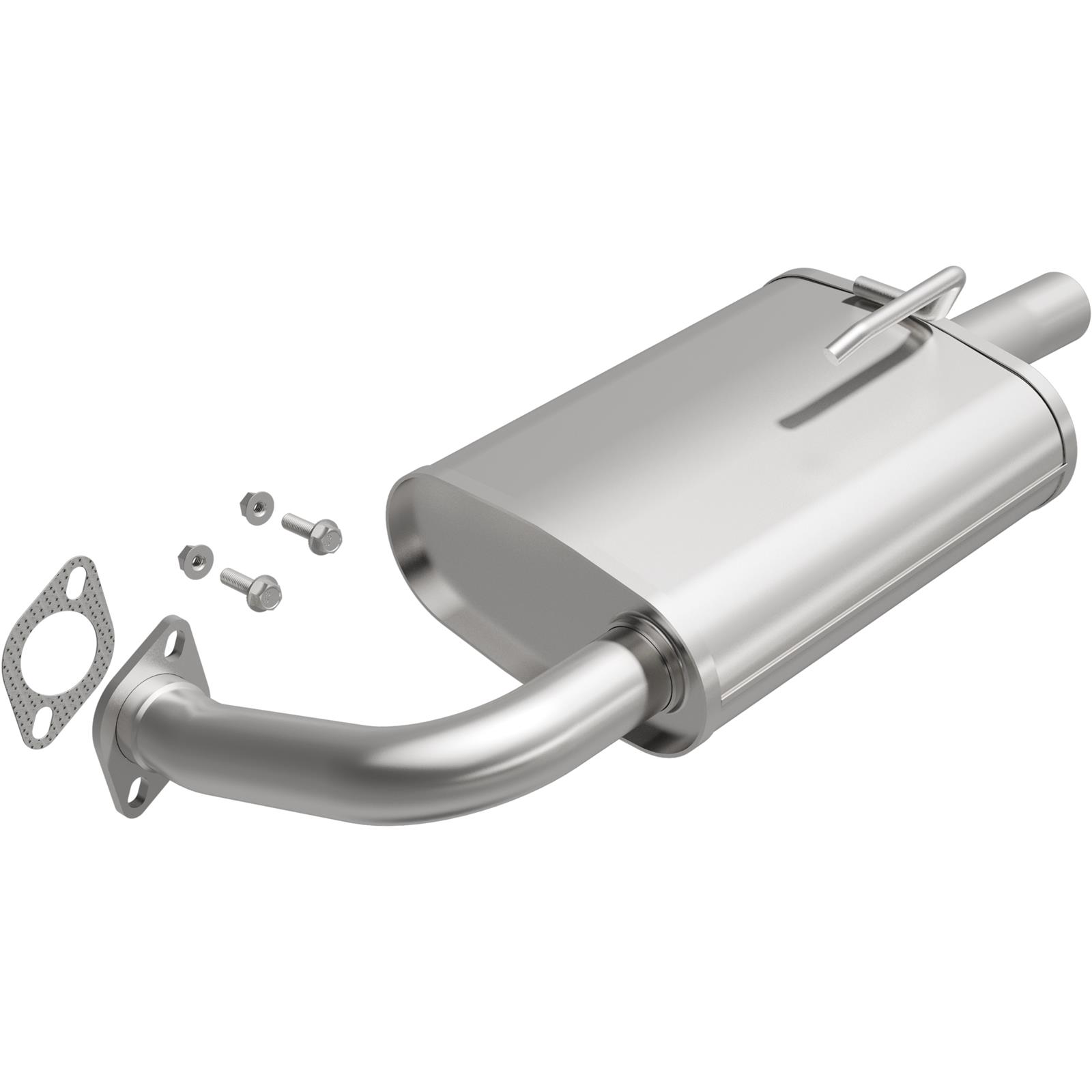 BRExhaust Direct-Fit Steel 2 Inch Muffler 108-0048 Mufflers, Direct-Fit, 2.00 in. Inlet/Outlet, Steel, Aluminized, for Nissan, Each