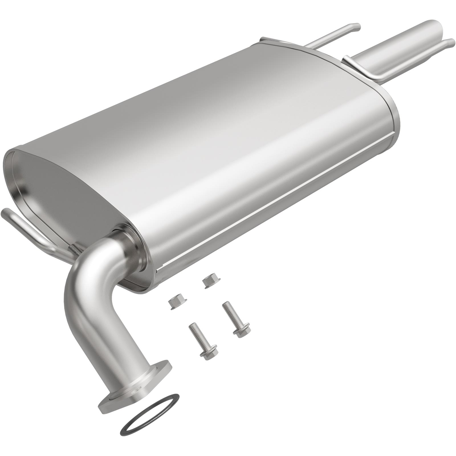 BRExhaust Direct-Fit Steel 2.25 Inch Muffler 108-0068 Mufflers, Direct-Fit, in. Inlet/Outlet, Steel, Aluminized, Lexus, Toyota, Each