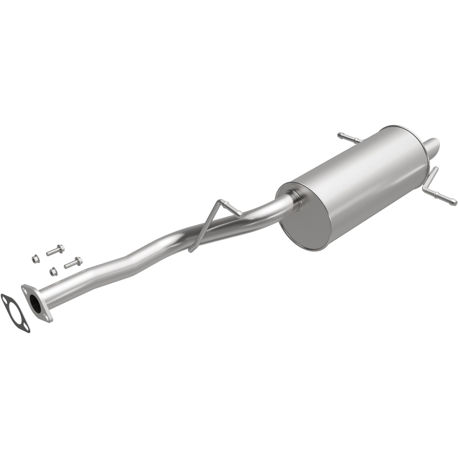 BRExhaust Direct-Fit Steel 2 Inch Muffler 108-0076 Mufflers, Direct-Fit, 2.00 in. Inlet/Outlet, Steel, Aluminized, Subaru, 2.5L, Each