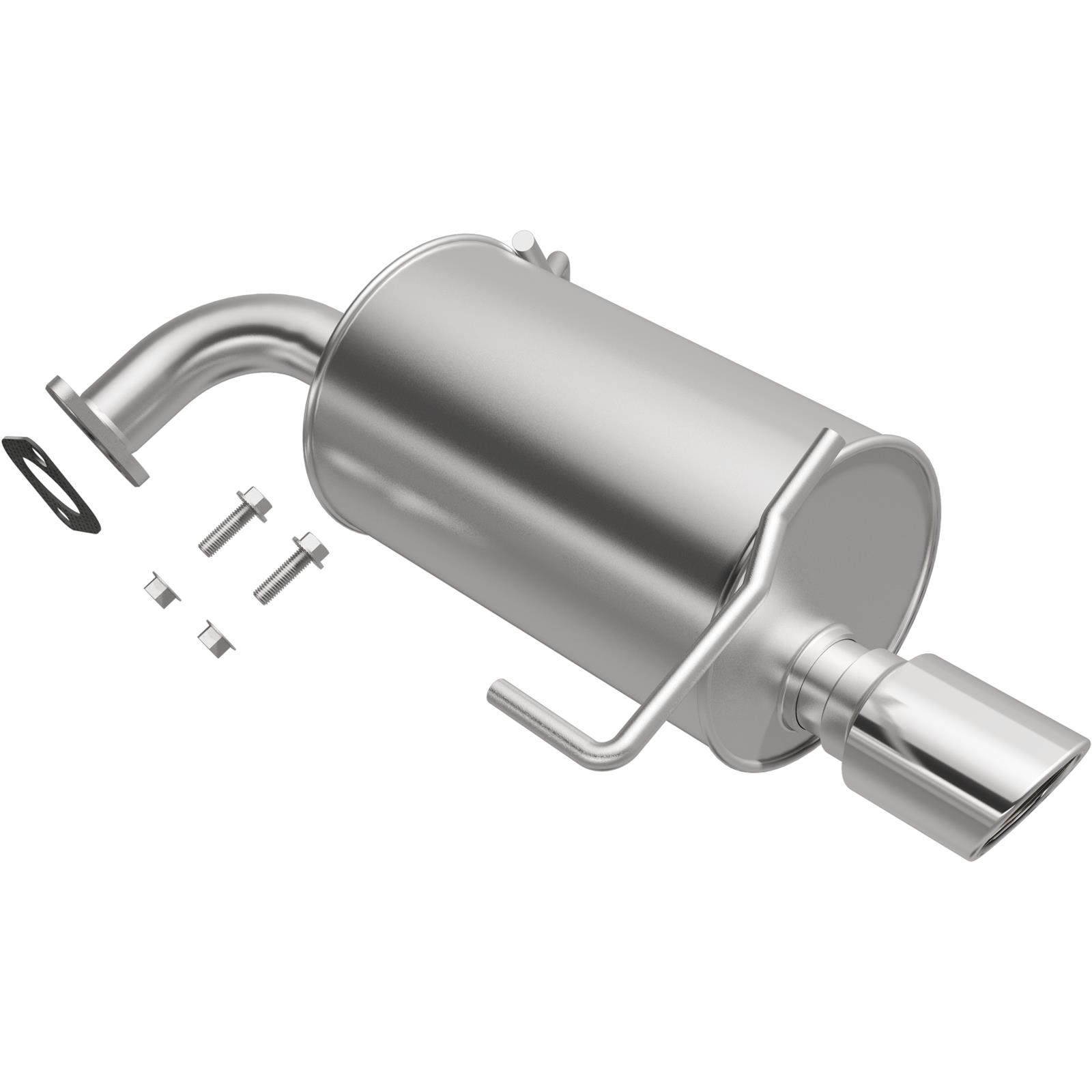 BRExhaust Direct-Fit Steel 2 Inch Muffler 108-0078 Mufflers, Direct-Fit, 2.00 in. Inlet/Outlet, Steel, Aluminized, Subaru, Each