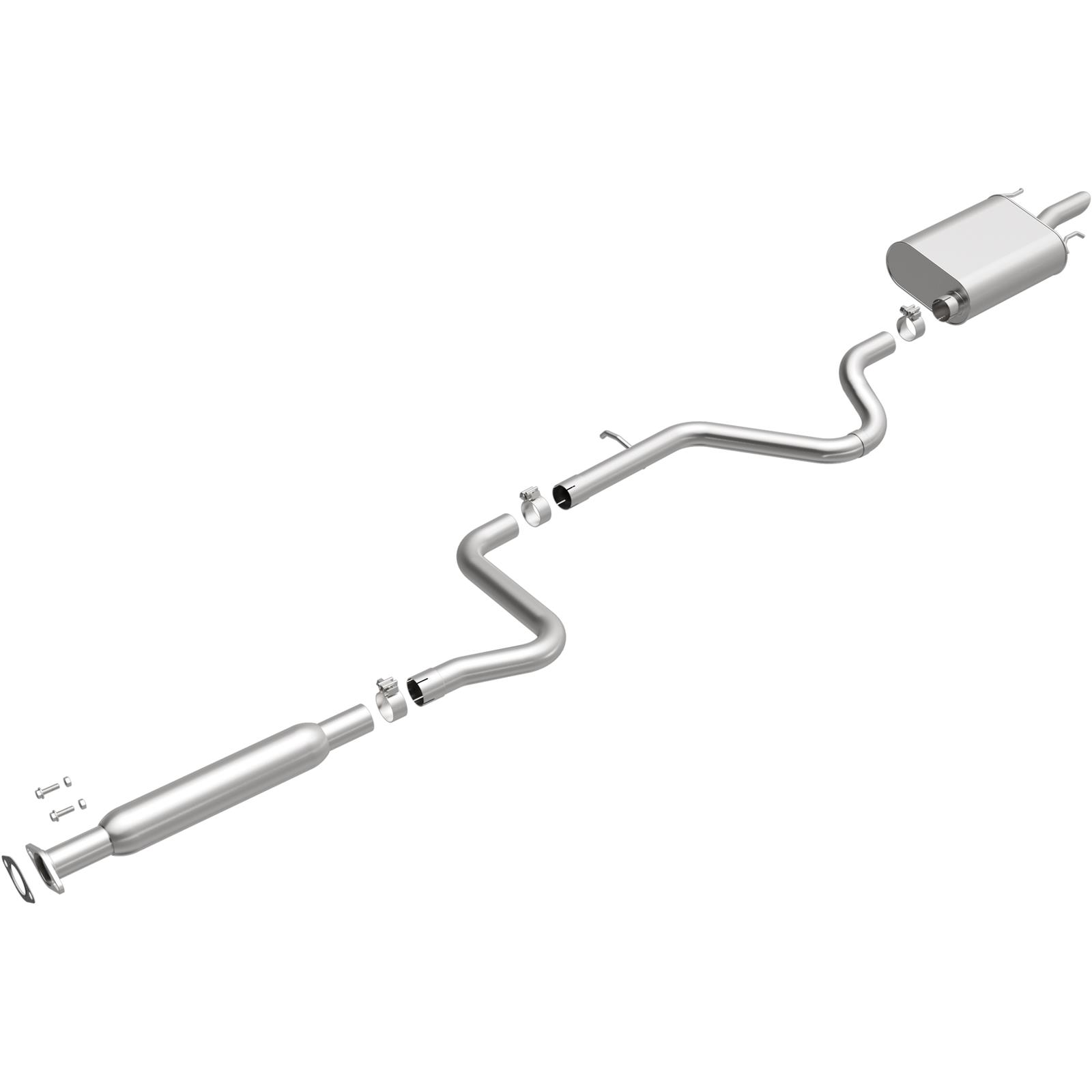 BRExhaust Direct-Fit Exhaust Systems for 2006-2011 IMPALA, 2006-2007 MONTE CARLO - 116-0015 Systems, Direct-Fit, Replacement, OEM Style, Cat-Back, Bolt-On, Stainless Steel, Natural Finish, with Hangers, Hardware, Chevy, Kit