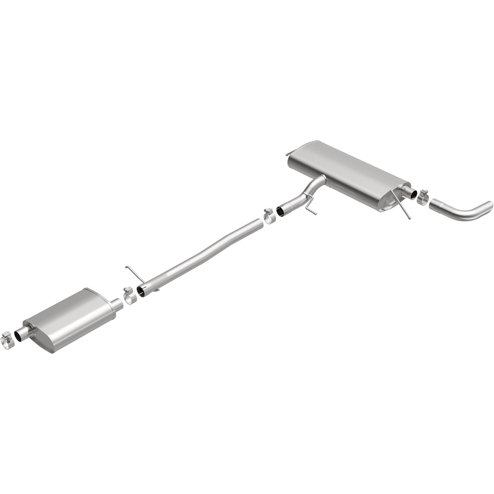 BRExhaust Direct-Fit Exhaust Systems for 2010-2017 EQUINOX, TERRAIN - 116-0020 Systems, Direct-Fit, Replacement, OEM Style, Mid-Section Back, Bolt-On, Stainless Steel, Natural, with Hangers, Hardware, Chevy, GMC, Kit thumbnail 5