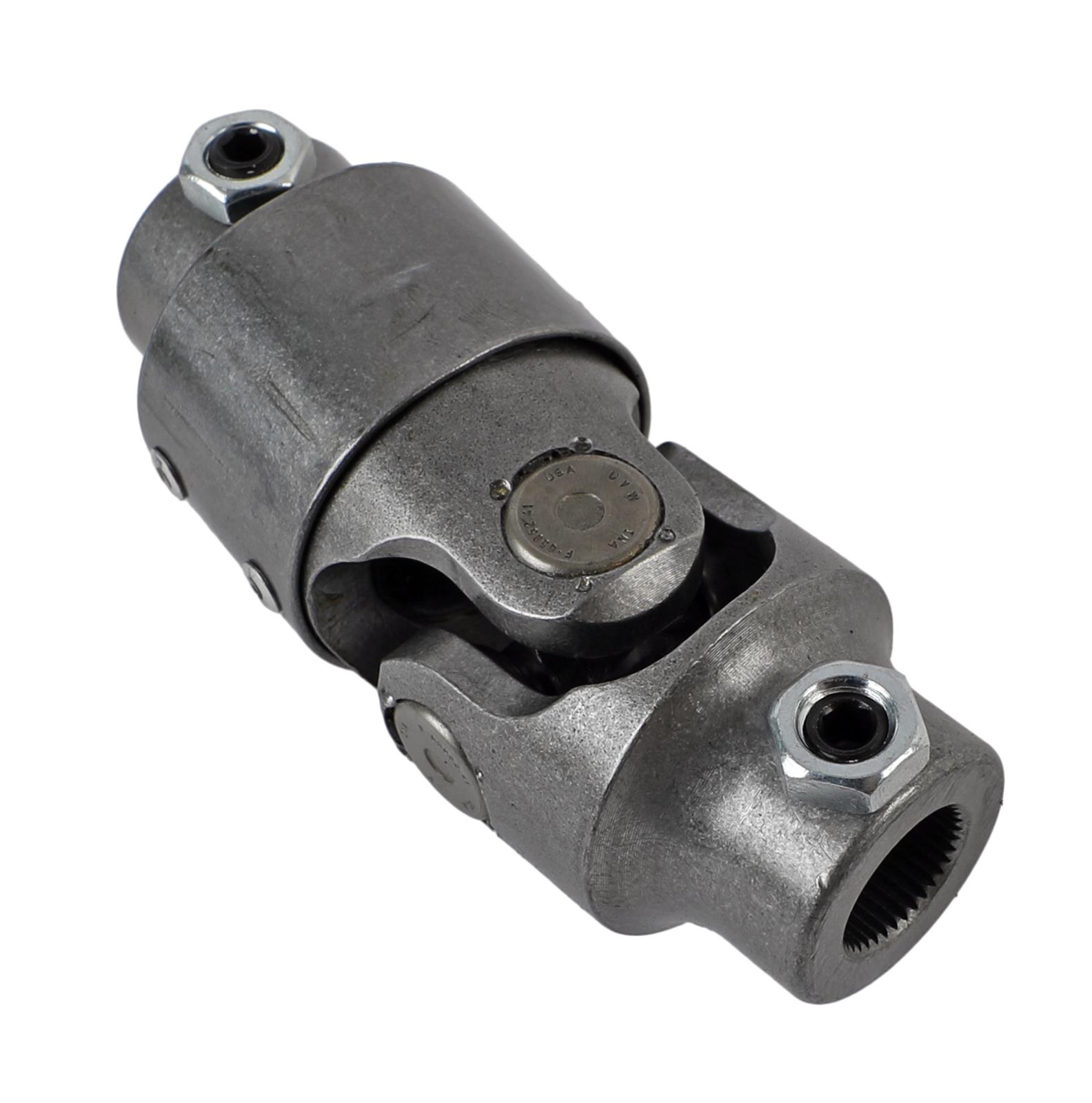 Borgeson Universal Steering U-Joints 034921 Joint / Vibration Damper, Steel, 3/4DD X 5/8-36 Chrysler