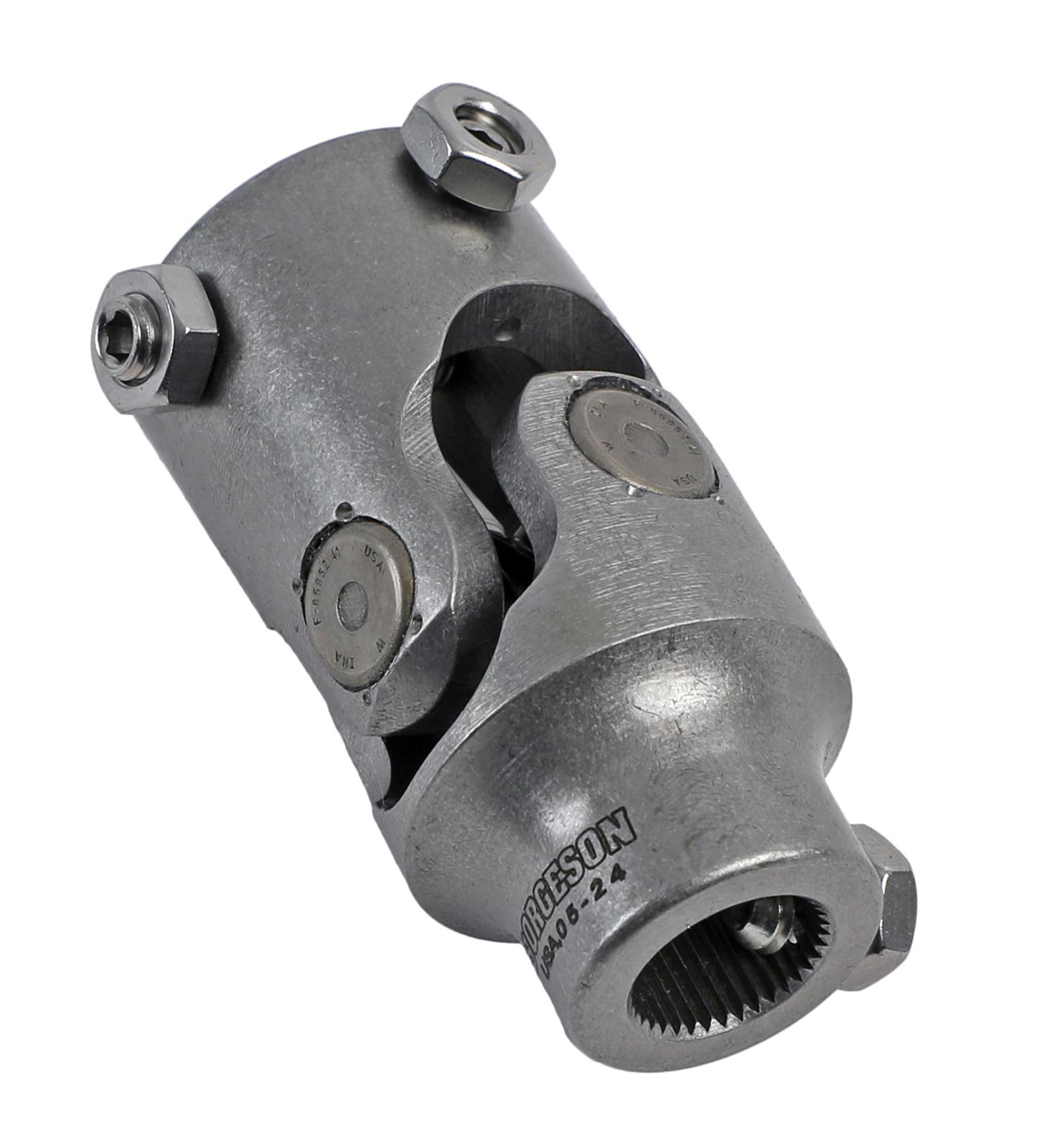Borgeson Universal Steering U-Joints 115225 U-Joint, Standard Style, Stainless Steel, Natural, 1 in. DD, 11/16 in. 36-spline, Each