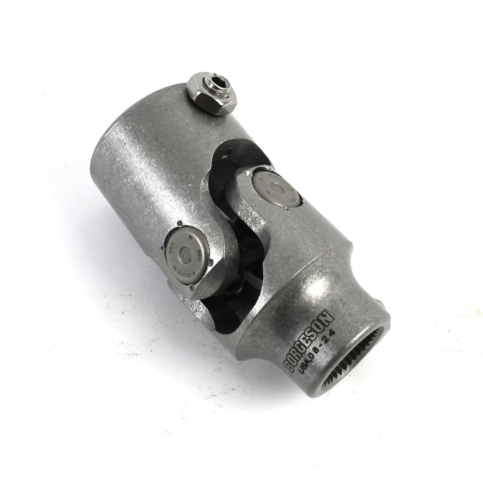 Borgeson Universal Steering U-Joints 115240 U-Joint, Standard Style, Stainless Steel, Natural, 1 in. DD, 13/16 in. 36-spline, Each