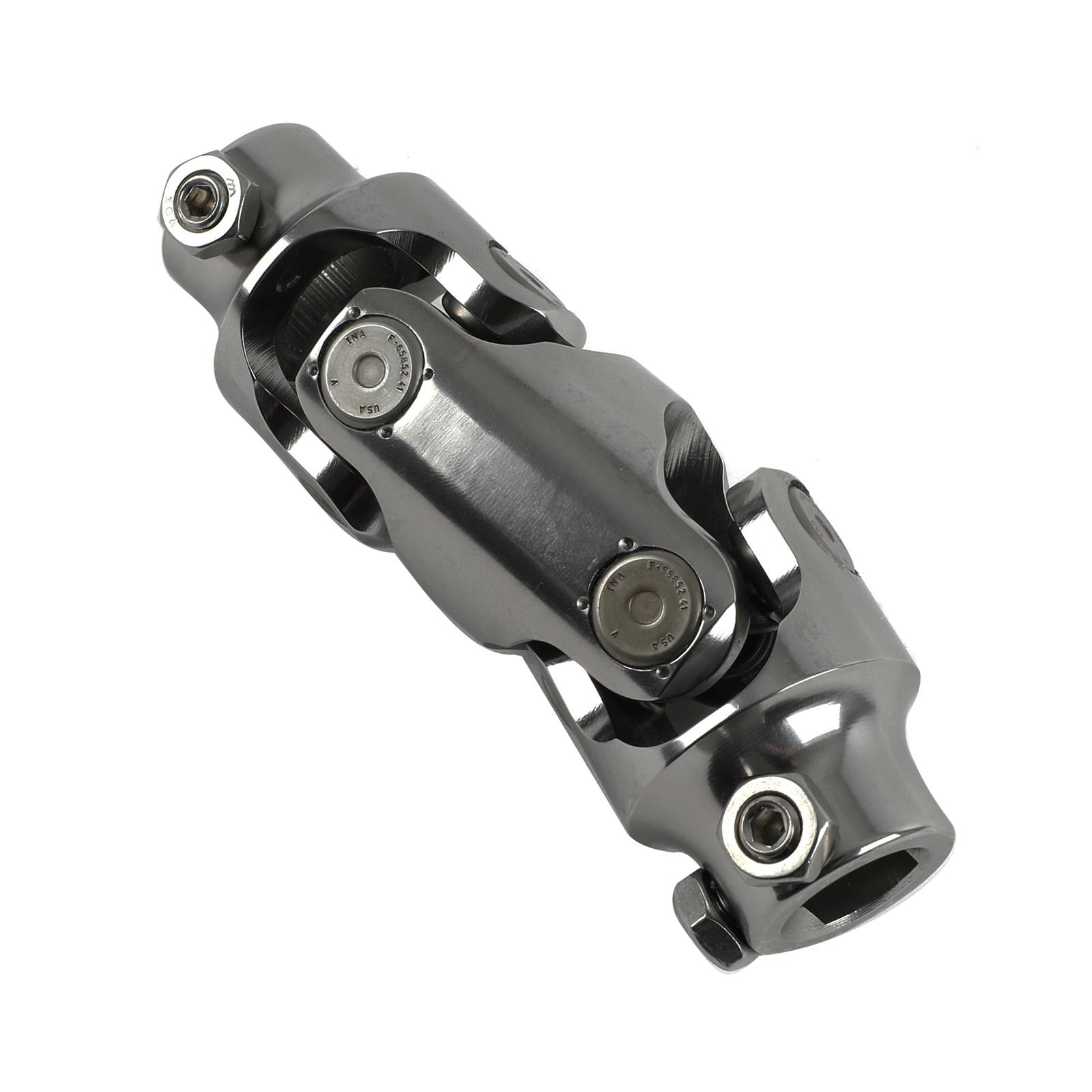 Borgeson Universal Steering U-Joints 143449 Joint, Double Joint Style, Stainless Steel, Polished, 3/4 in. 36-spline, 3/4 in. DD, Each