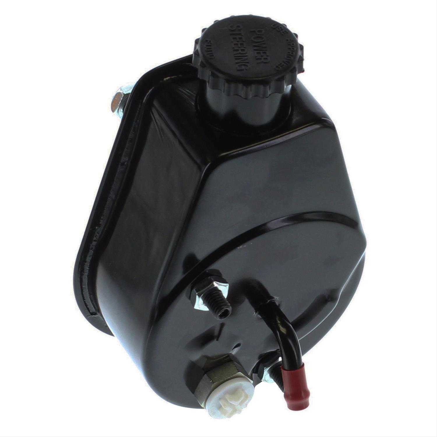 Borgeson Universal Self-Contained Saginaw GM Power Steering Pumps 800310 Pump, Saginaw, Black Reservoir, GM, 5/8-18 in. Inlet, 3/8-16 in. Mounting Holes, 5/8 in. Keyed Shaft, Each thumbnail 2
